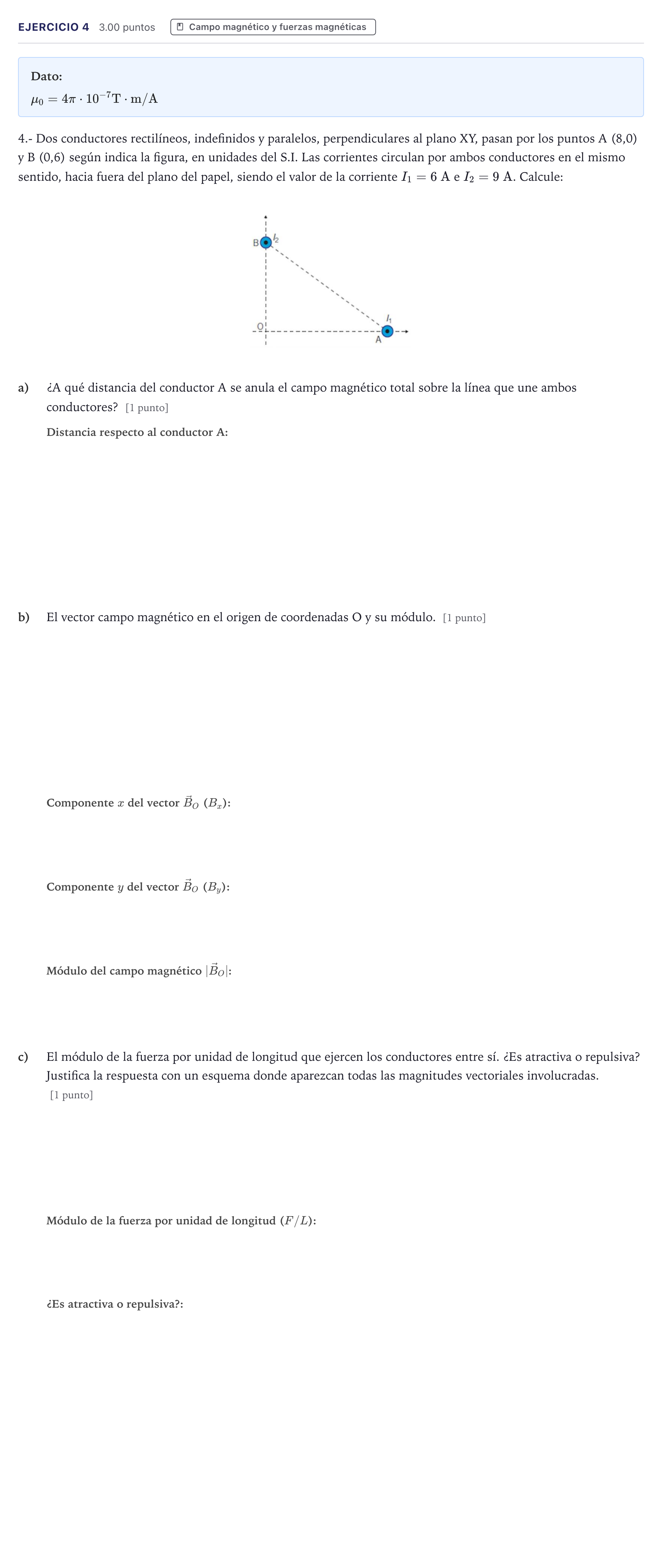 Enunciado: Problema 4 · Física PAU Canarias Julio 2026
