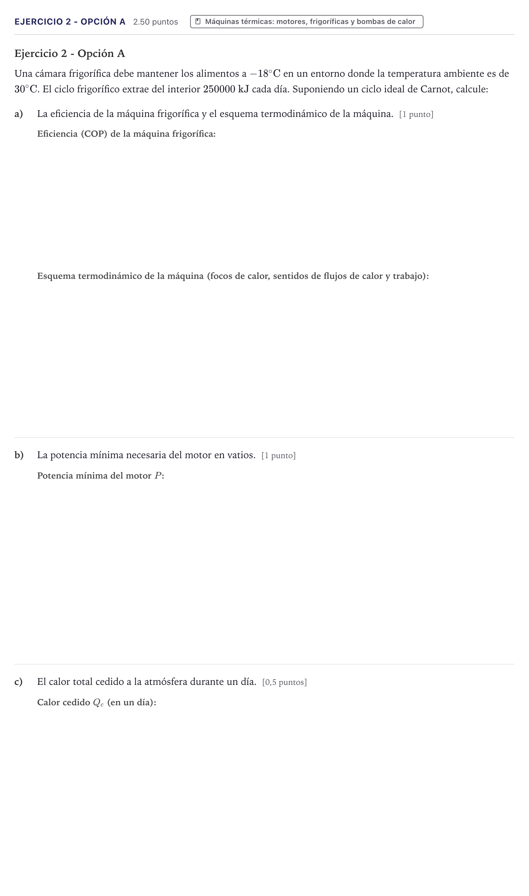 Enunciado: Ejercicio 2 - Opción A · Tecnología e Ingeniería II PAU Canarias Julio 2026