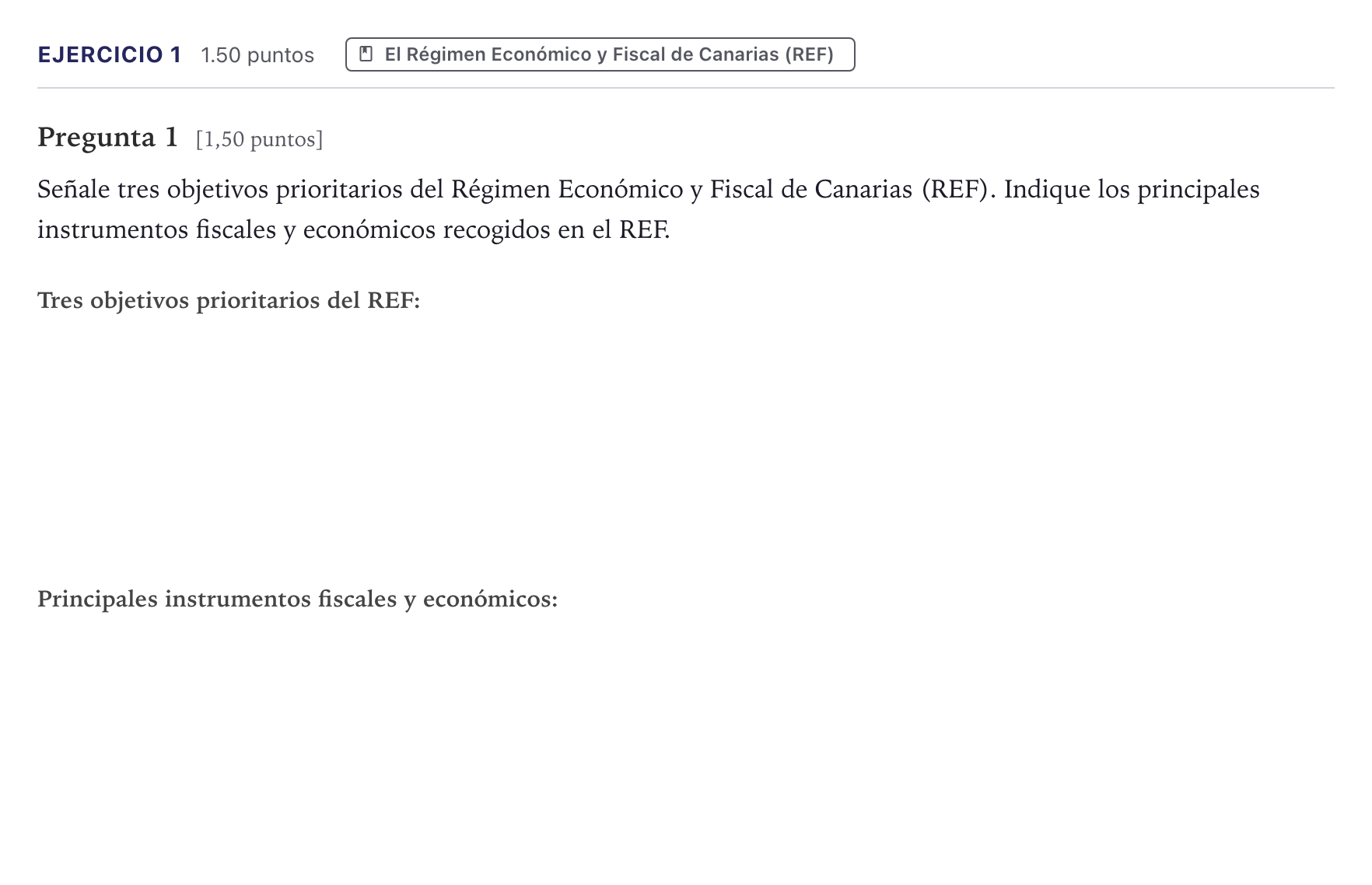 Enunciado: Problema 1 · Economía de la Empresa PAU Canarias Julio 2026