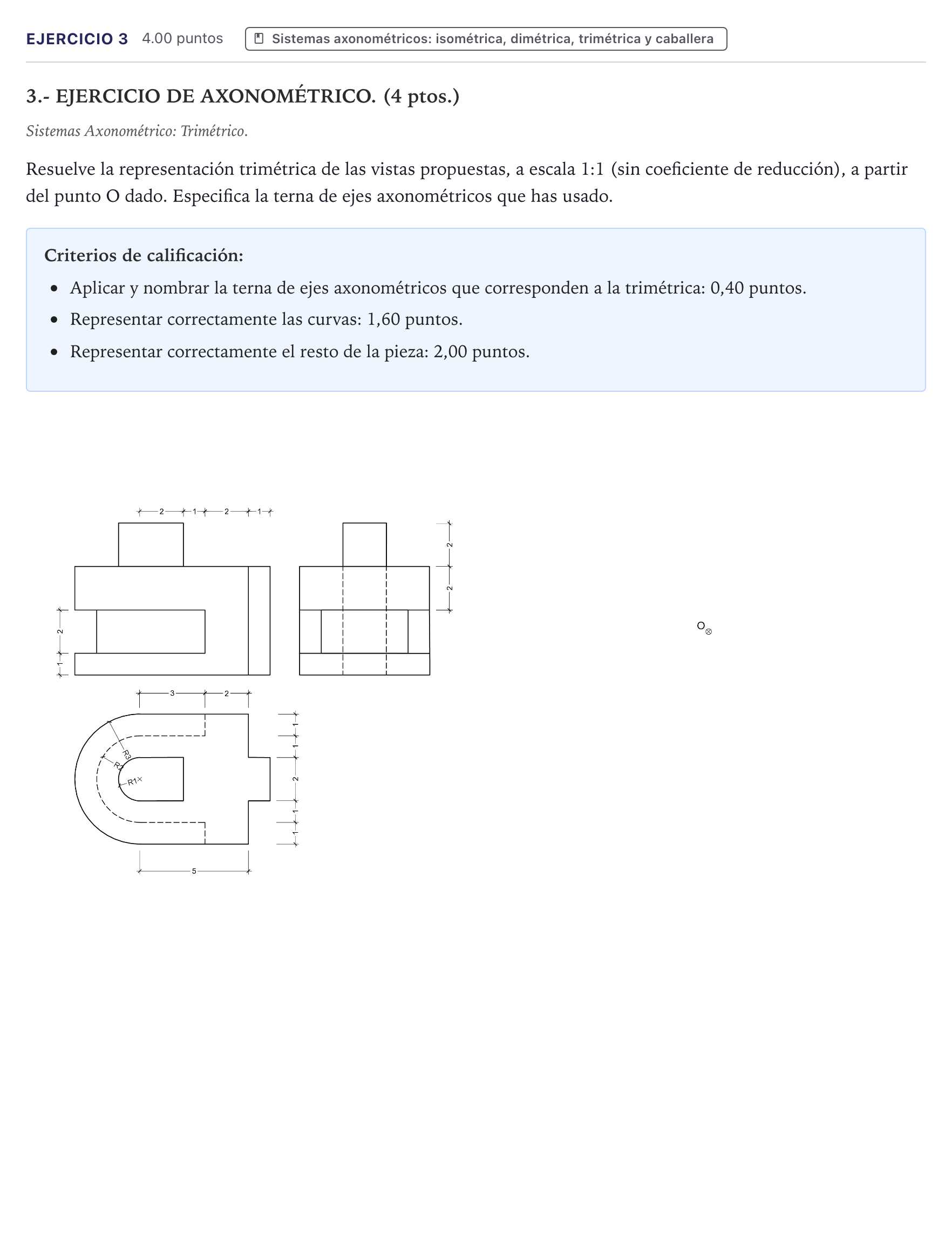 Enunciado: Problema 3 · Dibujo Técnico Aplicado a las Artes Plásticas y el Diseño II PAU Canarias Julio 2026