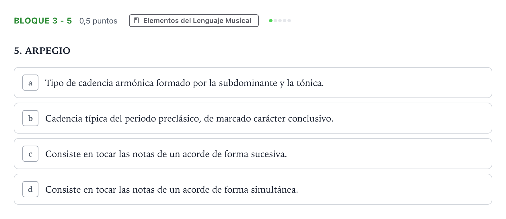 Enunciado: Bloque 3 - 5 · Análisis Musical II PAU Andalucía Ordinaria Titular 2026