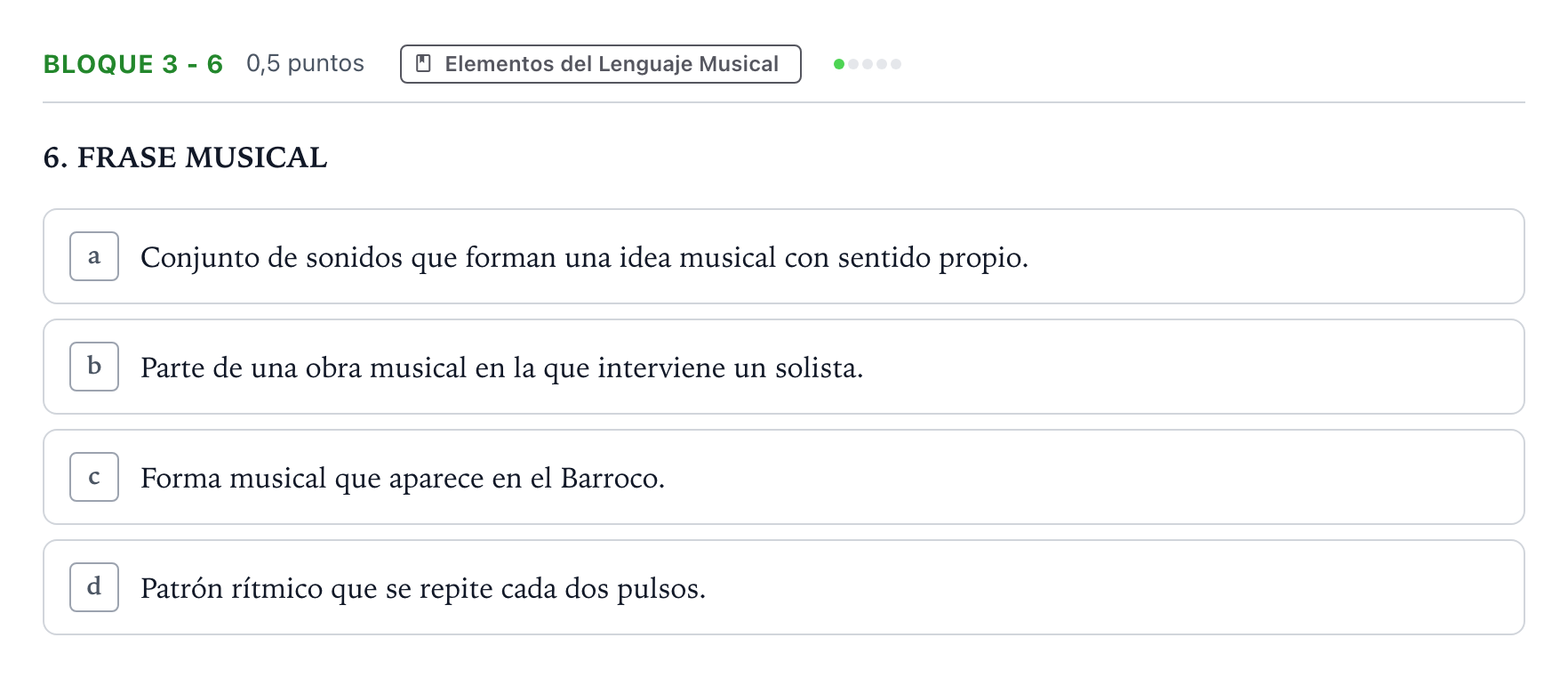 Enunciado: Bloque 3 - 6 · Análisis Musical II PAU Andalucía Ordinaria Titular 2026
