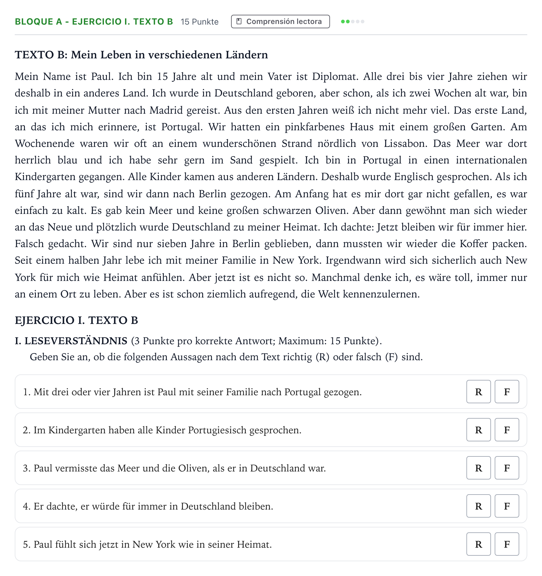 Enunciado: Bloque A - Ejercicio I. Texto B · Alemán PAU Andalucía Ordinaria Titular (Admisión) 2026