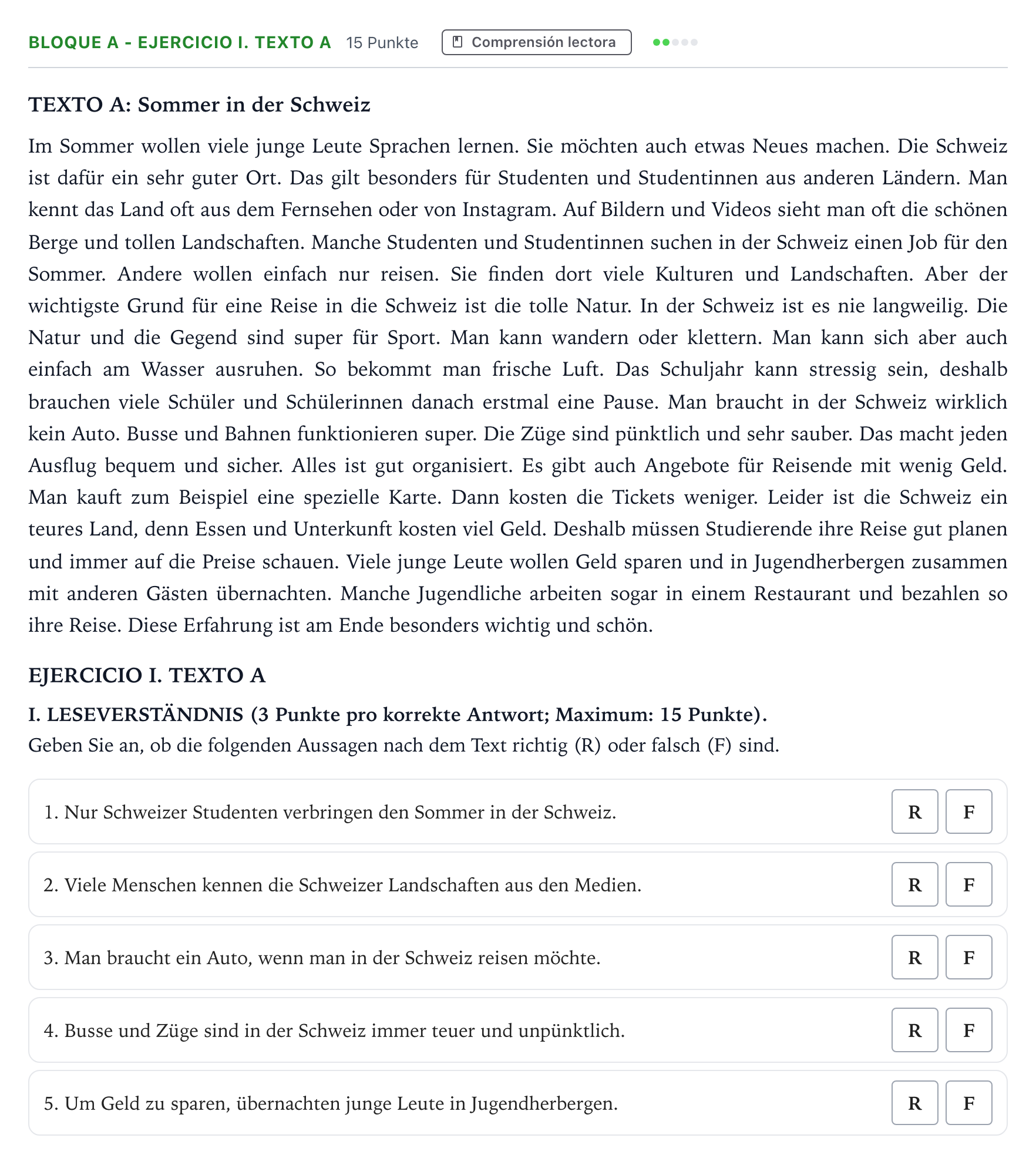 Enunciado: Bloque A - Ejercicio I. Texto A · Alemán PAU Andalucía Extraordinaria Titular (Acceso) 2026