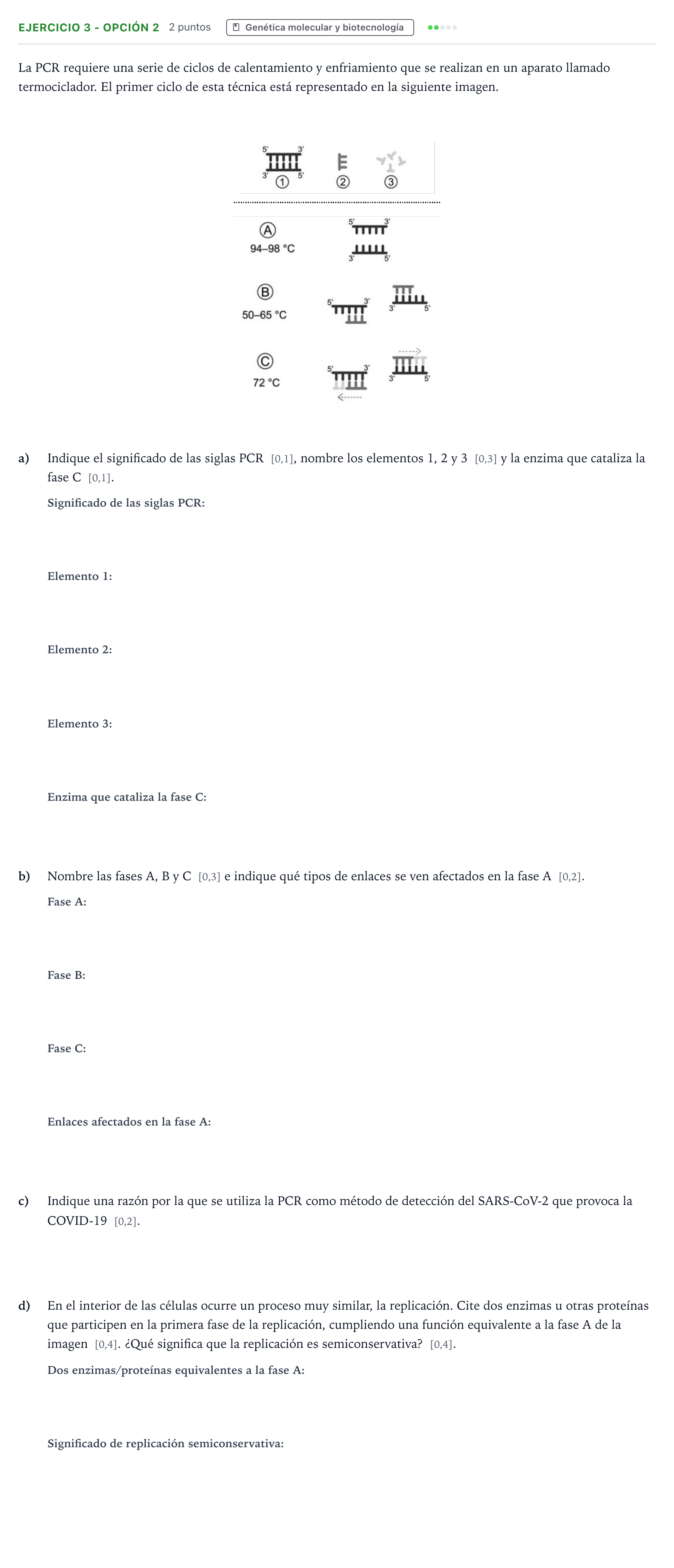 Enunciado: Ejercicio 3 - Opción 2 · Biología PAU Andalucía Ordinaria Suplente 1 2026