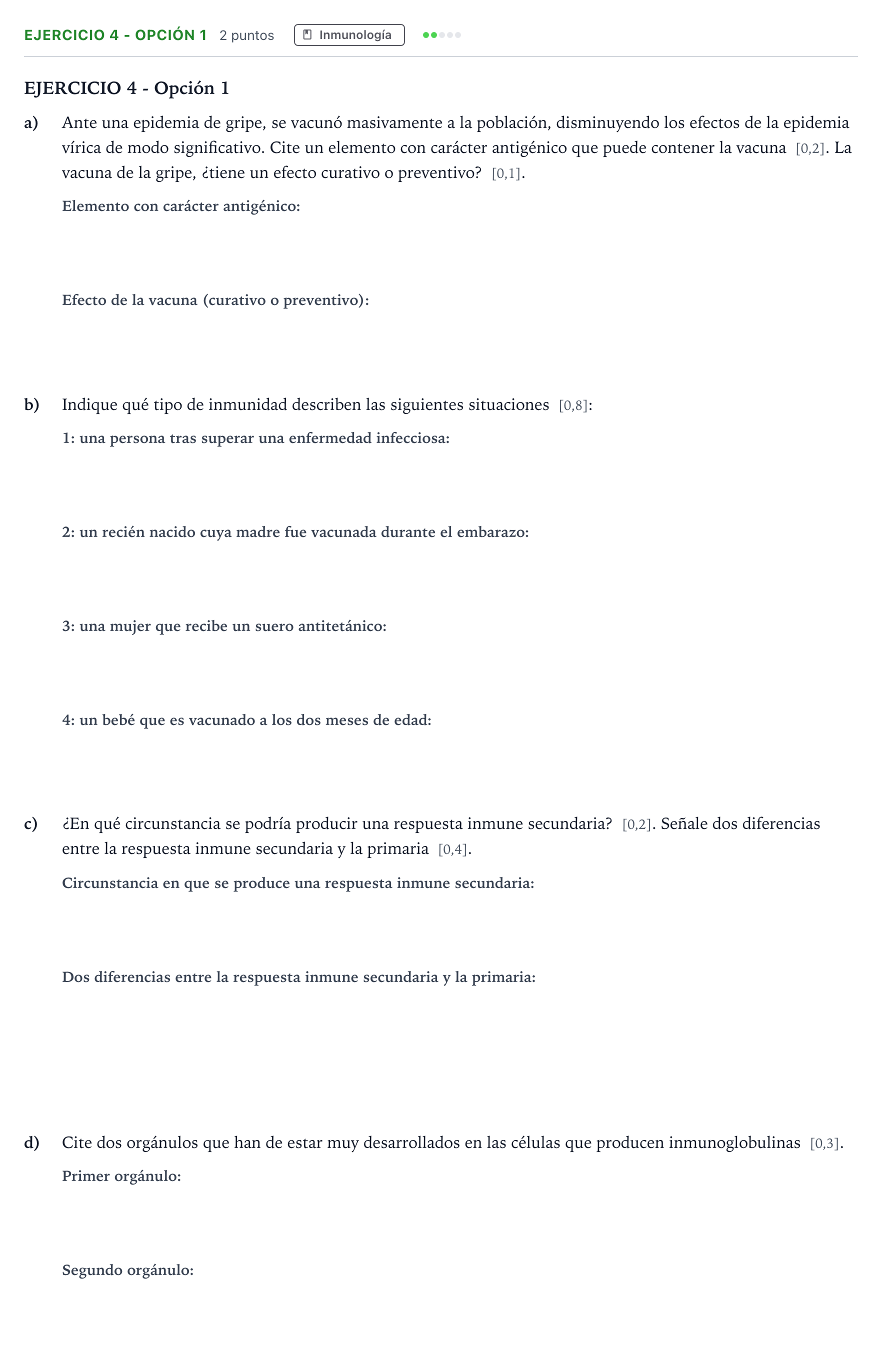 Enunciado: Ejercicio 4 - Opción 1 · Biología PAU Andalucía Ordinaria Suplente 1 2026