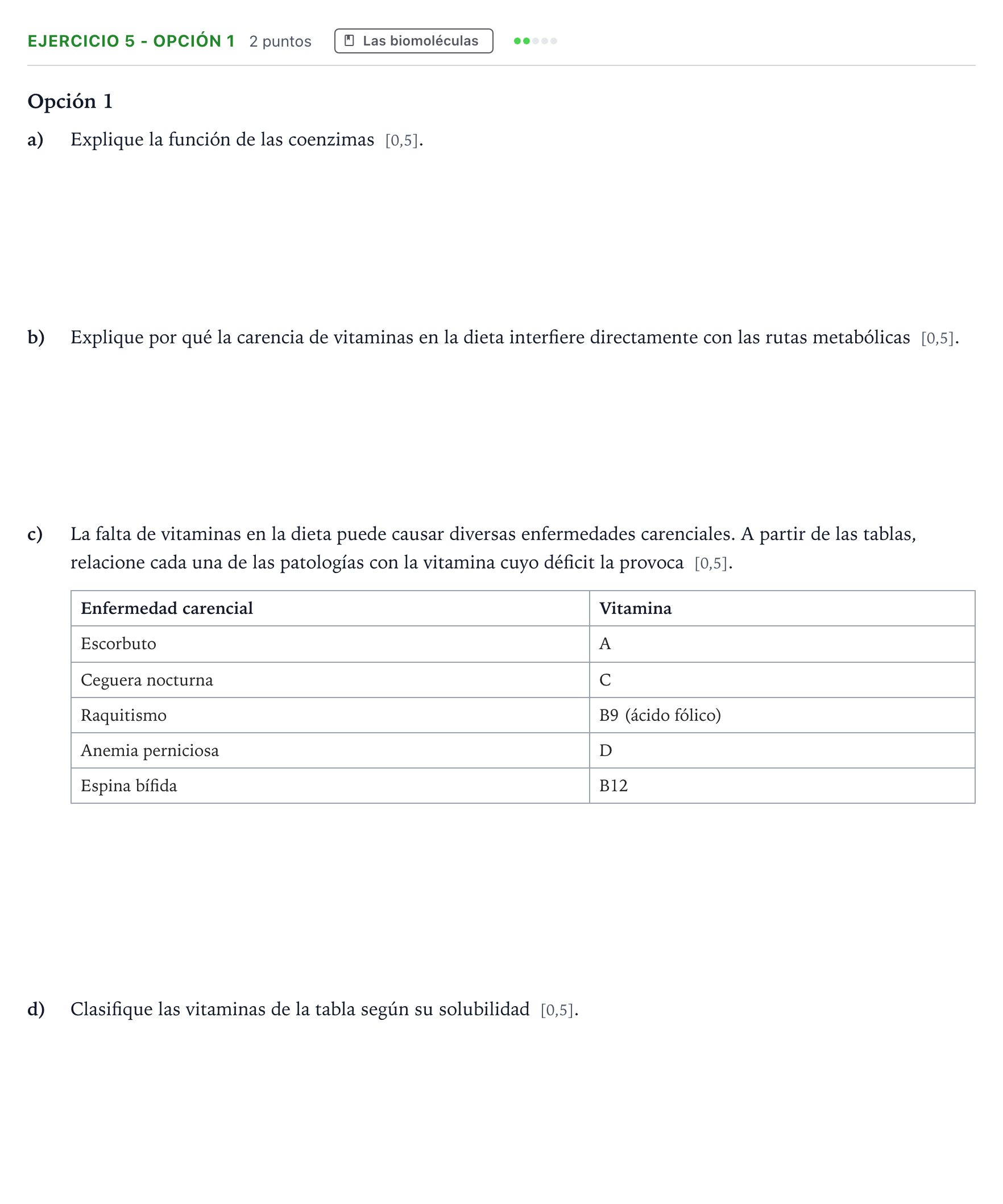 Enunciado: Ejercicio 5 - Opción 1 · Biología PAU Andalucía Ordinaria Suplente 1 2026