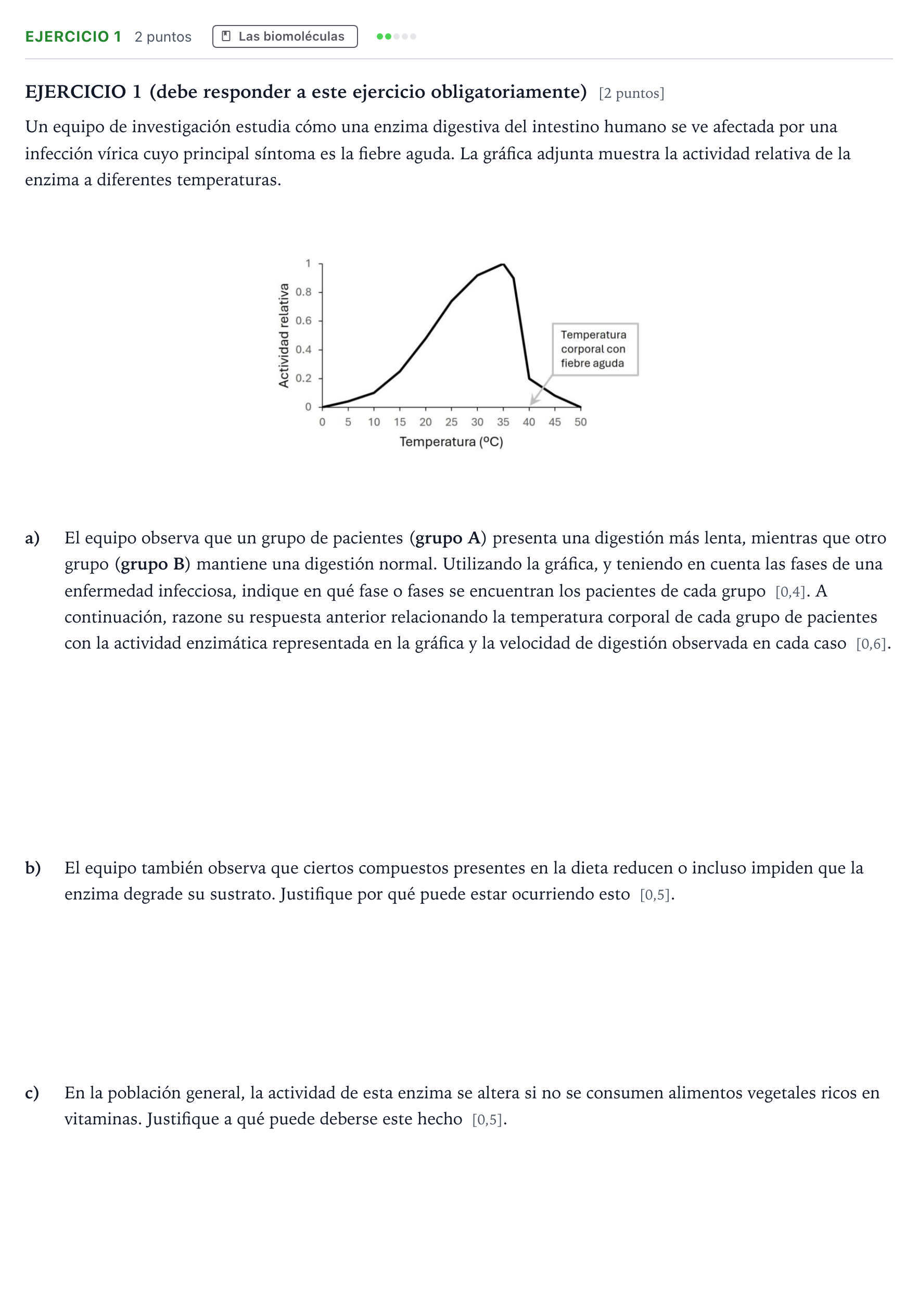 Enunciado: Ejercicio 1 · Biología PAU Andalucía Ordinaria Suplente 2 2026