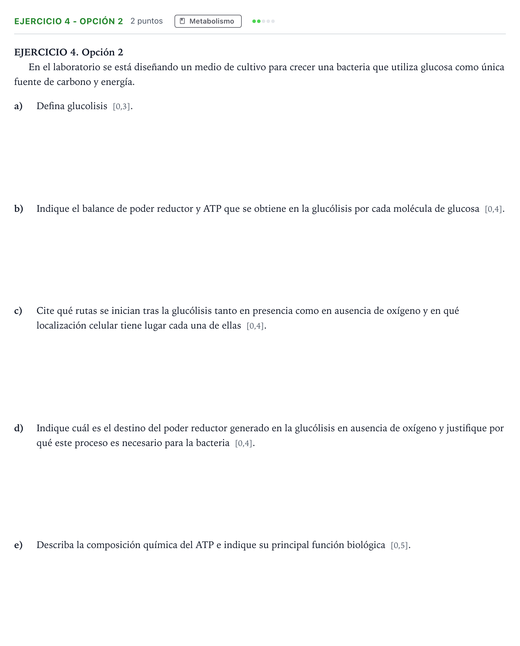 Enunciado: Ejercicio 4 - Opción 2 · Biología PAU Andalucía Ordinaria Suplente 2 2026