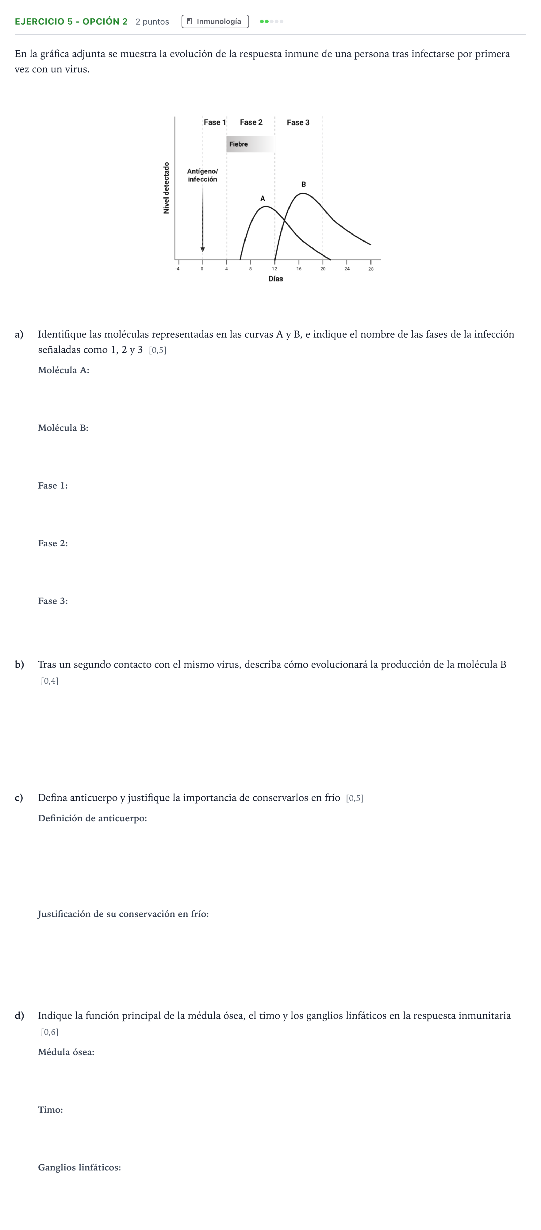 Enunciado: Ejercicio 5 - Opción 2 · Biología PAU Andalucía Ordinaria Titular 2026