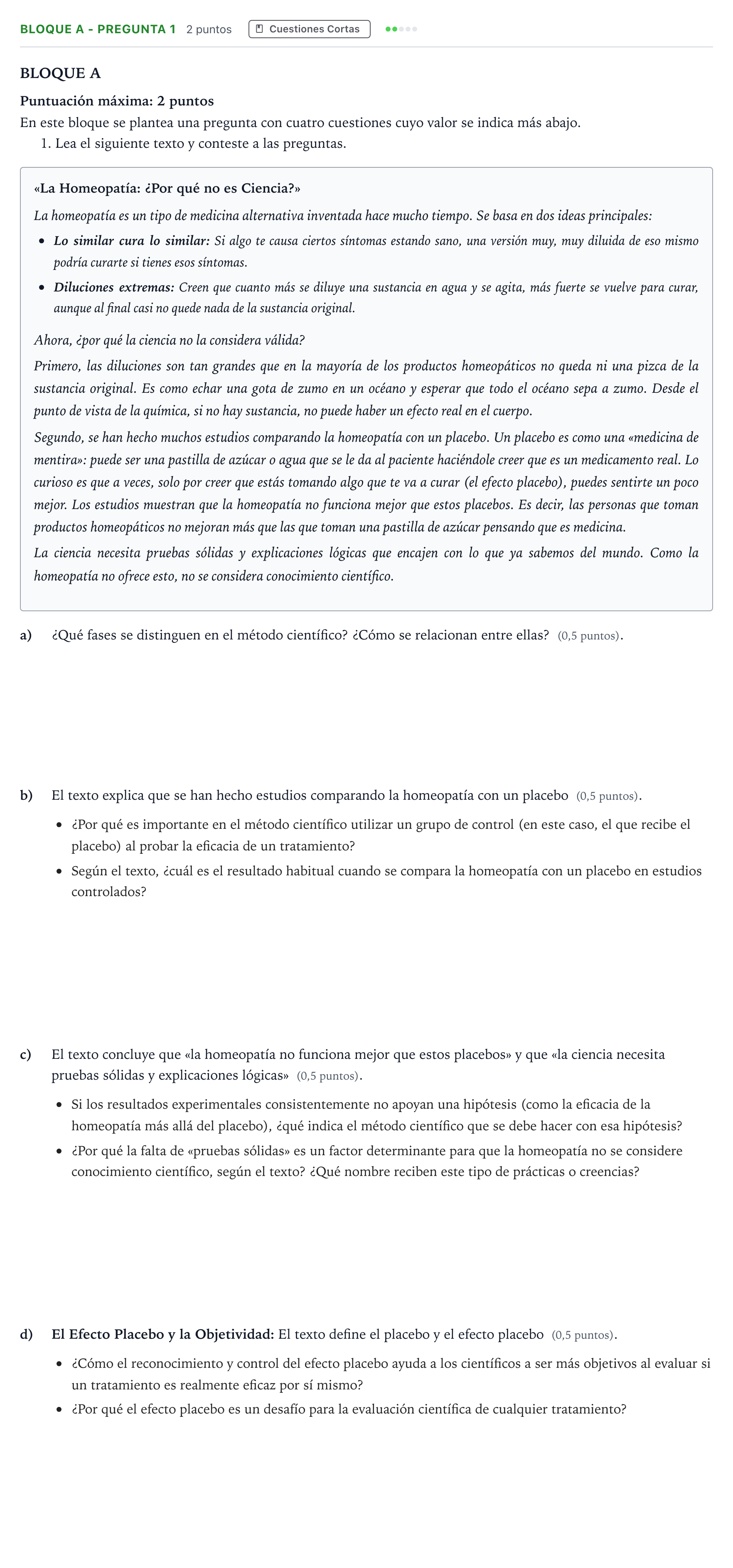 Enunciado: Bloque A - Pregunta 1 · Ciencias Generales PAU Andalucía Ordinaria Suplente 1 2026