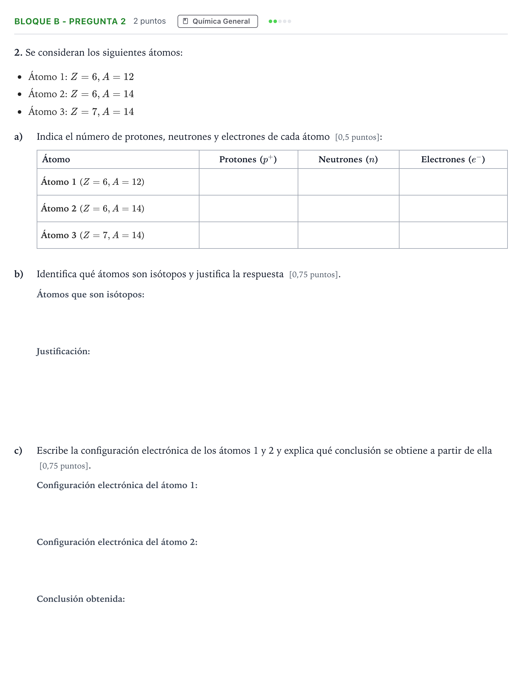 Enunciado: Bloque B - Pregunta 2 · Ciencias Generales PAU Andalucía Ordinaria Suplente 1 2026
