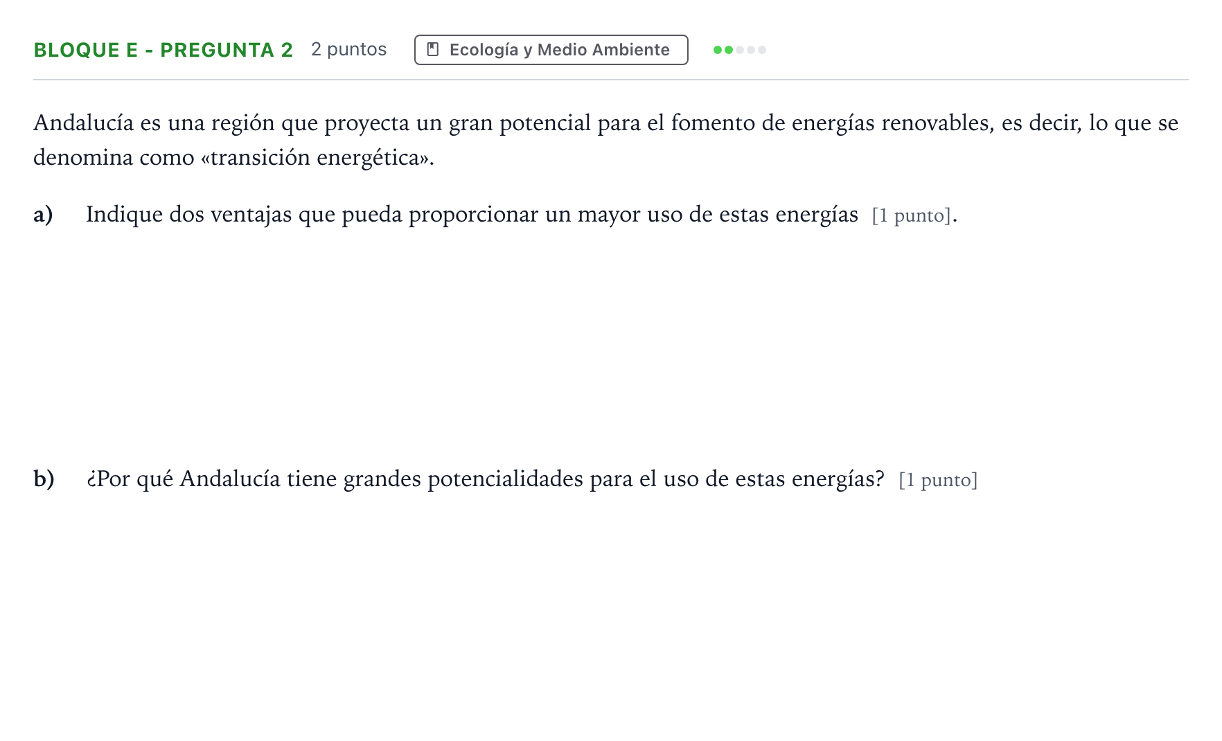 Enunciado: Bloque E - Pregunta 2 · Ciencias Generales PAU Andalucía Ordinaria Suplente 1 2026