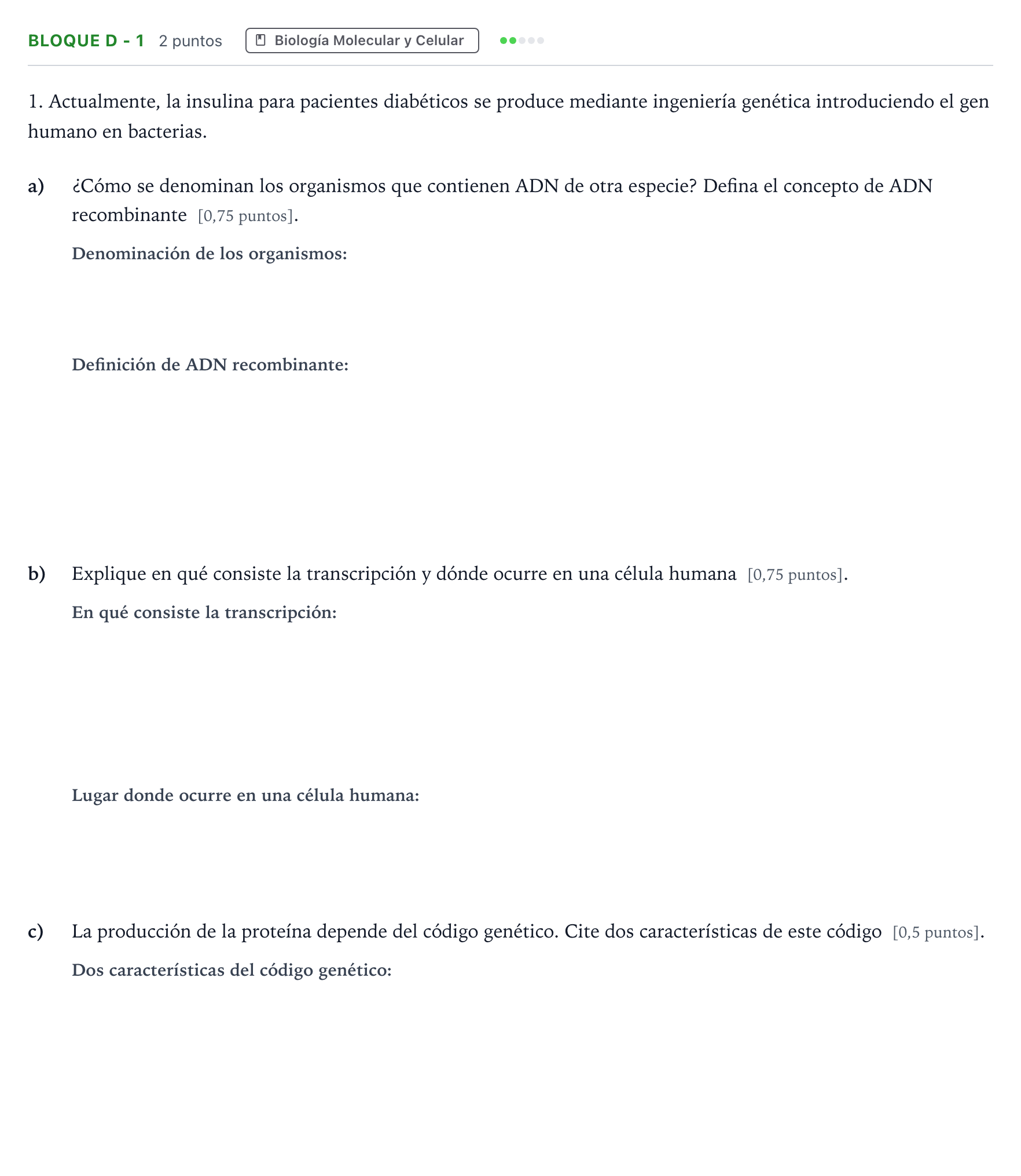 Enunciado: Bloque D - 1 · Ciencias Generales PAU Andalucía Ordinaria Suplente 2 2026