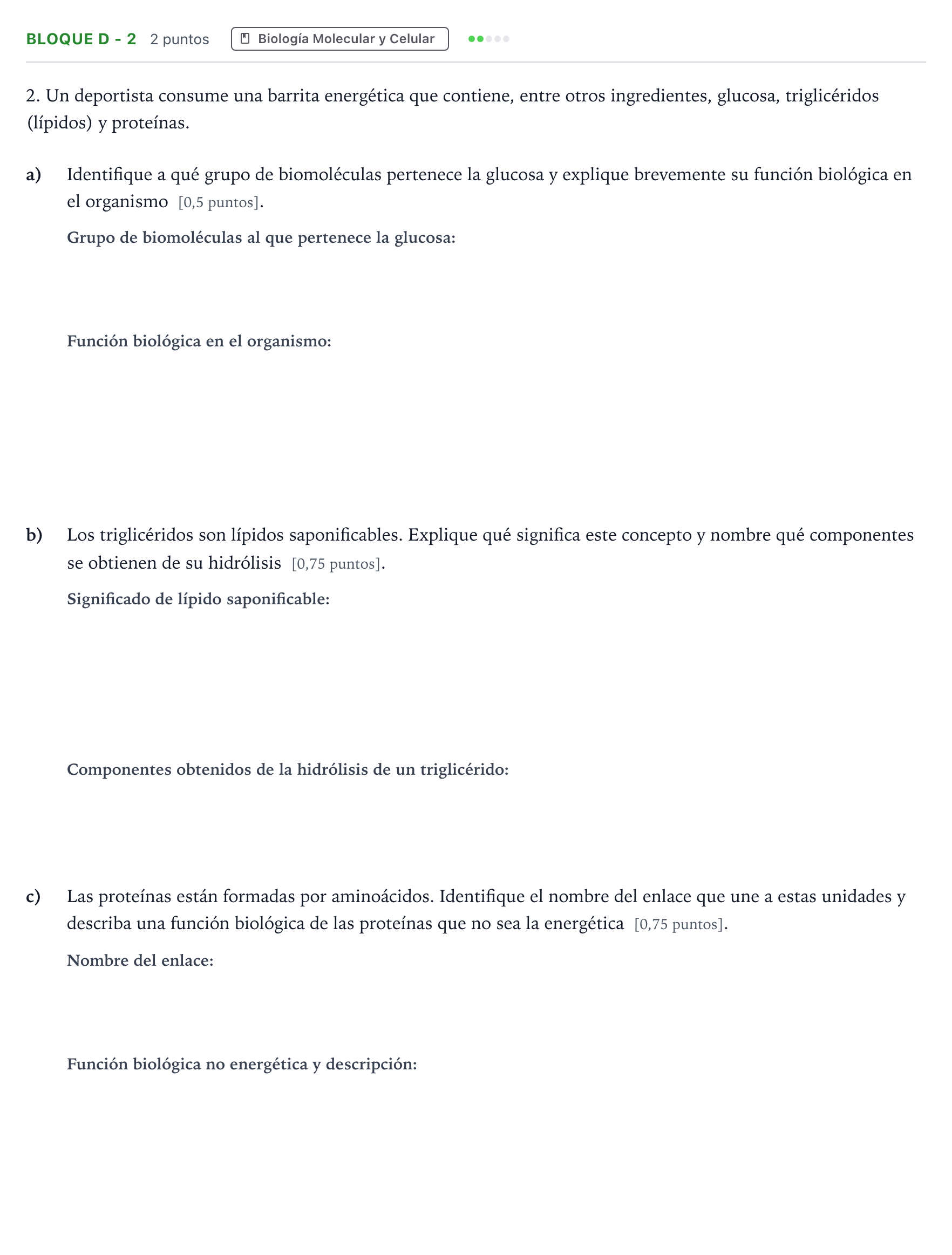 Enunciado: Bloque D - 2 · Ciencias Generales PAU Andalucía Ordinaria Suplente 2 2026
