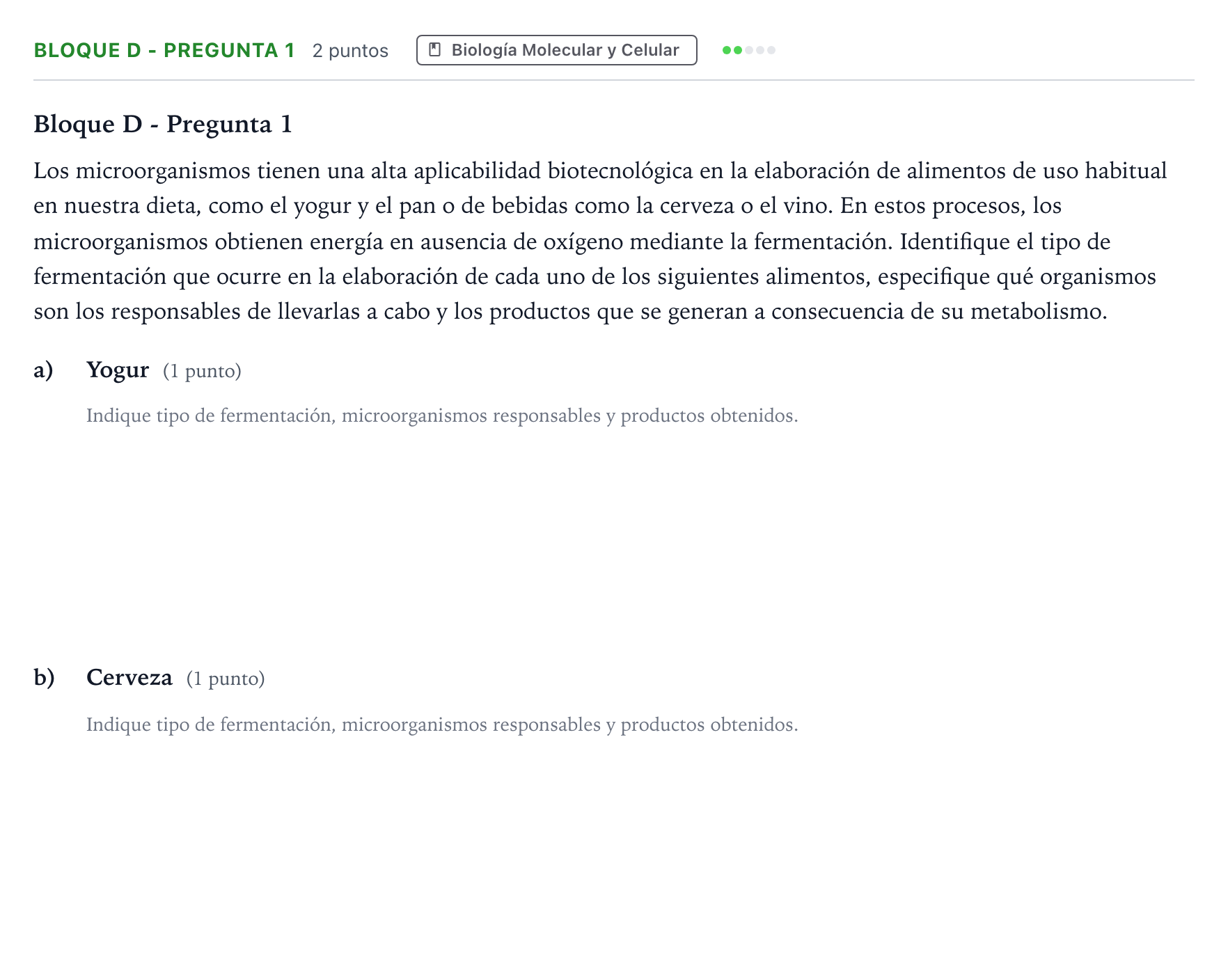 Enunciado: Bloque D - Pregunta 1 · Ciencias Generales PAU Andalucía Ordinaria Titular 2026
