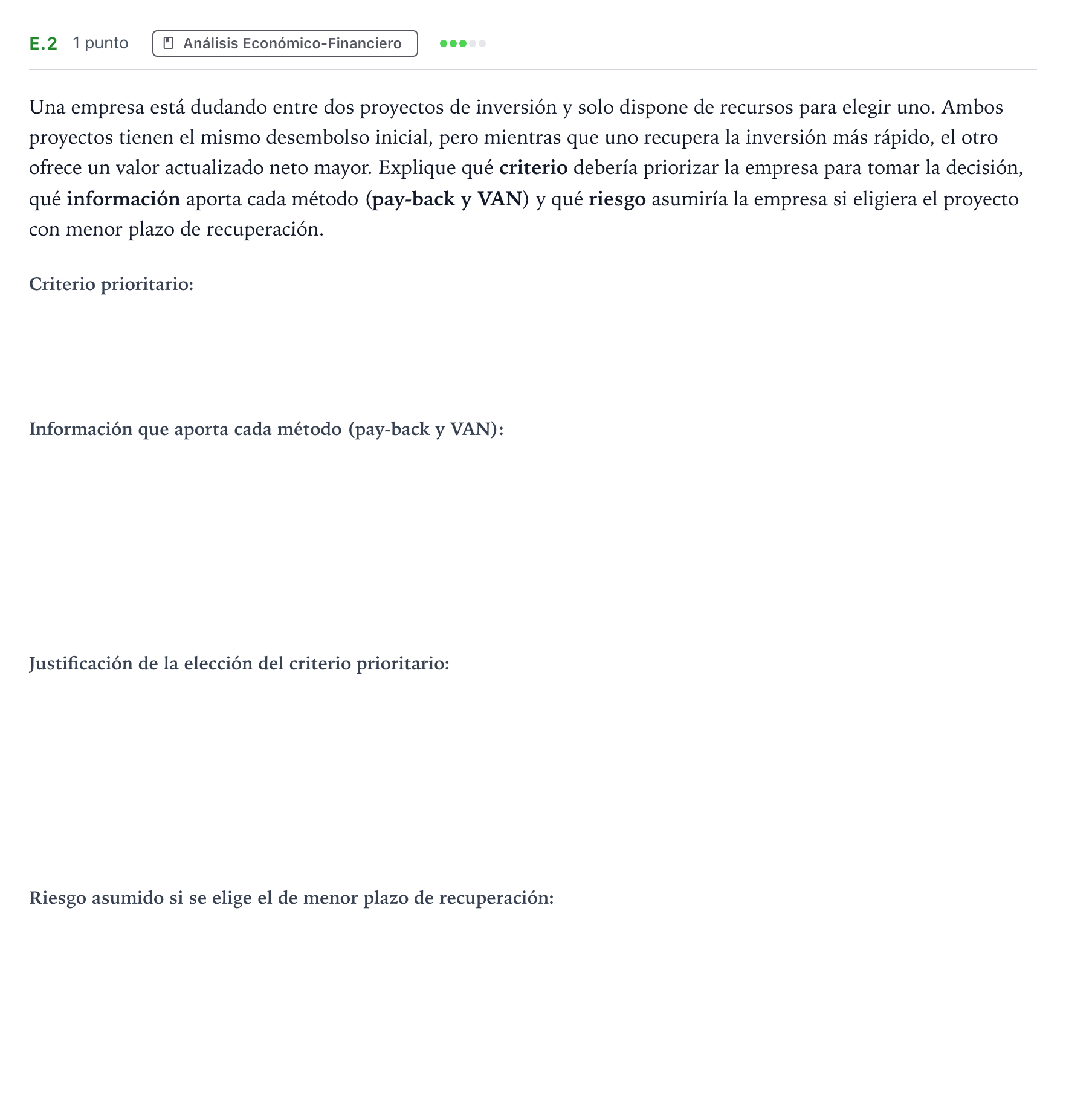 Enunciado: Ejercicio E.2 · Economía de la Empresa PAU Andalucía Ordinaria Suplente 2 2026
