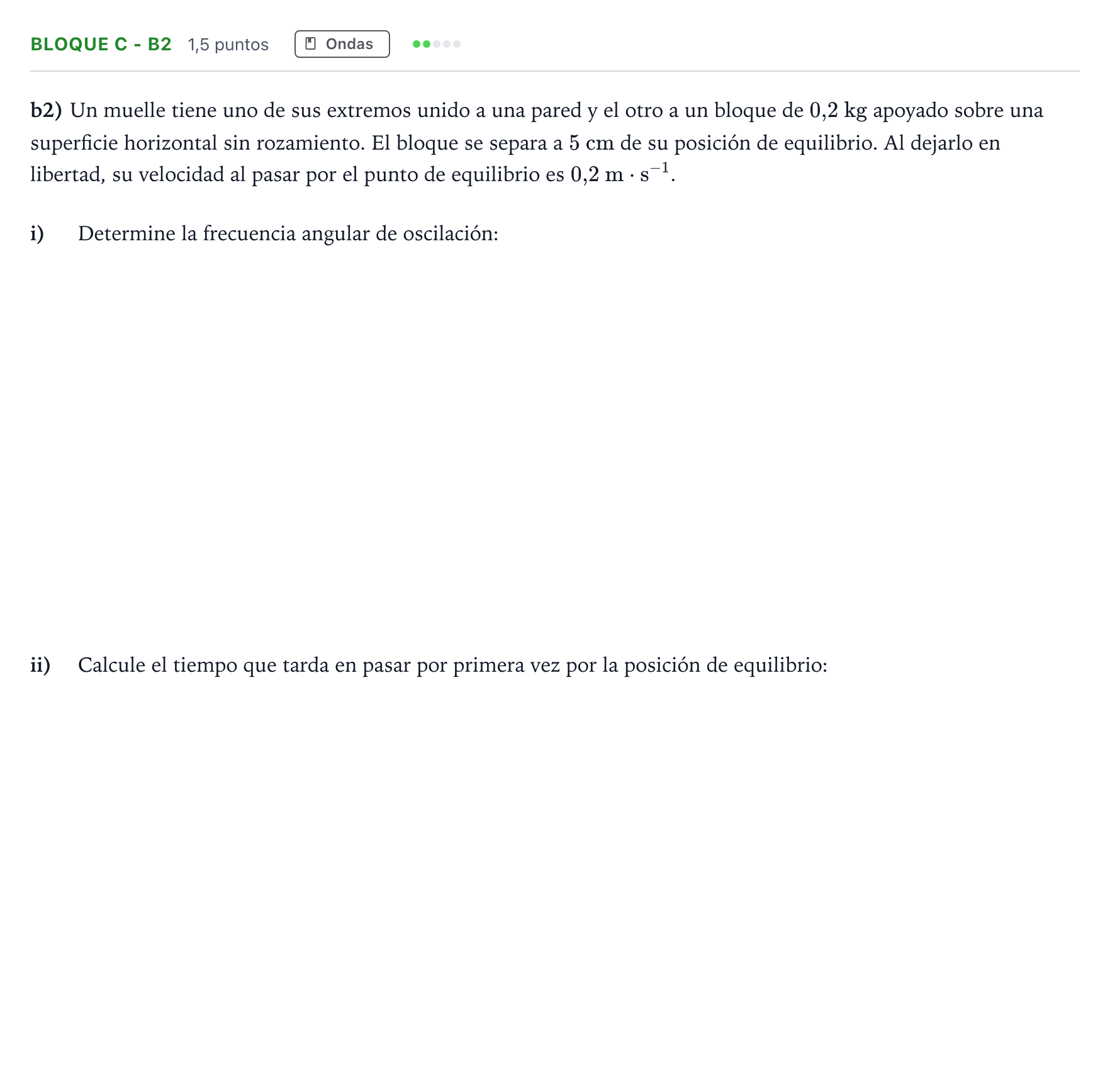 Enunciado: Bloque C - b2 · Física PAU Andalucía Ordinaria Suplente 2 2026