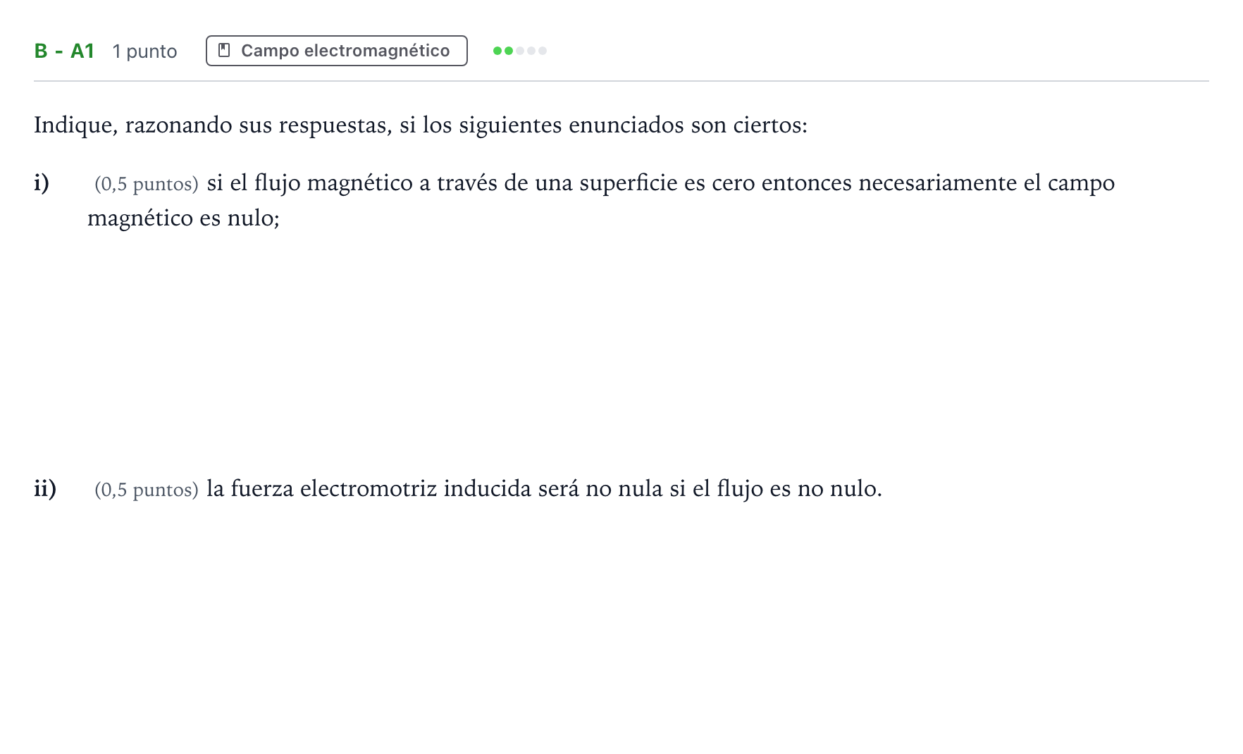 Enunciado: Ejercicio B - a1 · Física PAU Andalucía Ordinaria Titular 2026