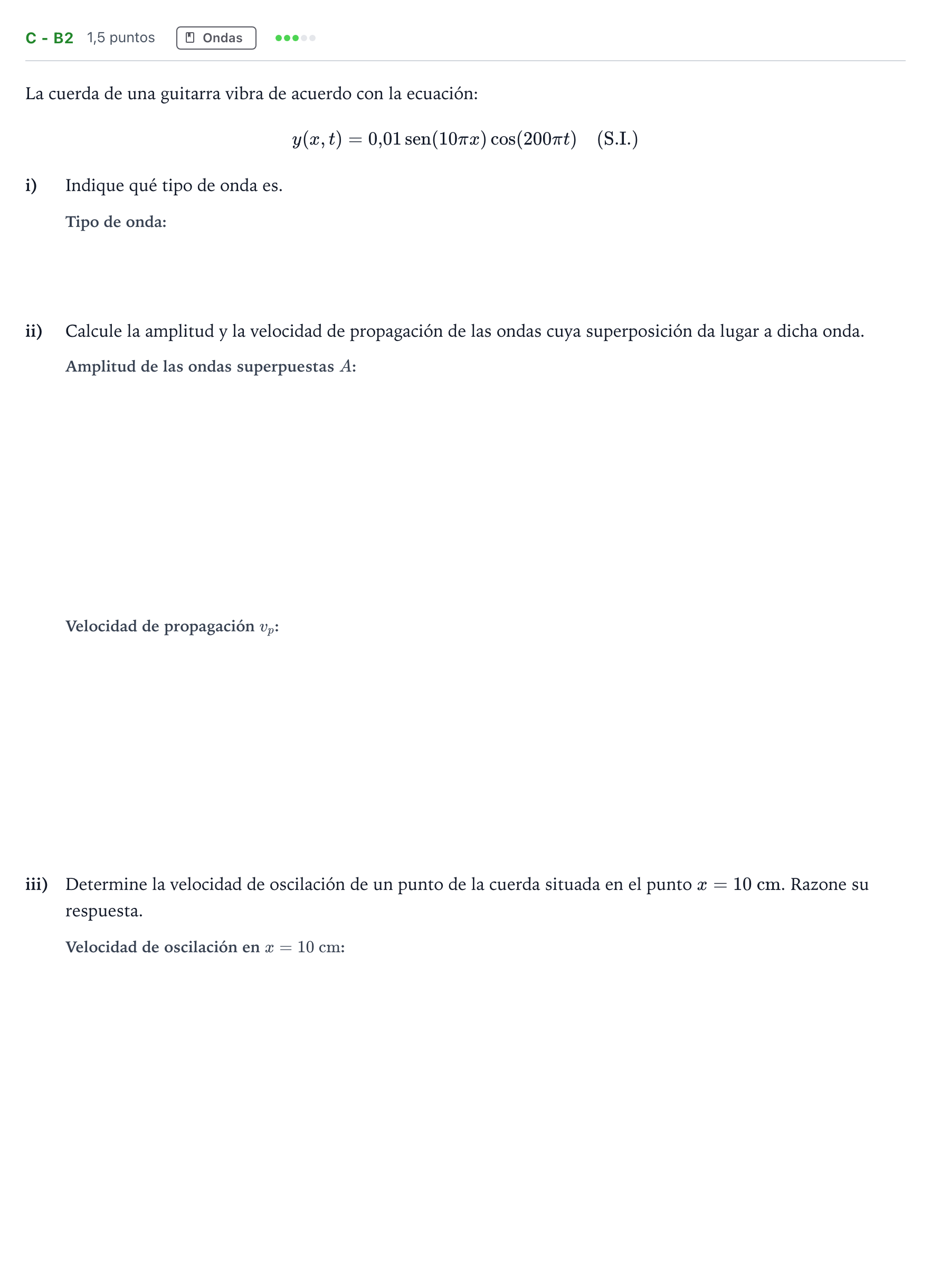 Enunciado: Ejercicio C - b2 · Física PAU Andalucía Ordinaria Titular 2026