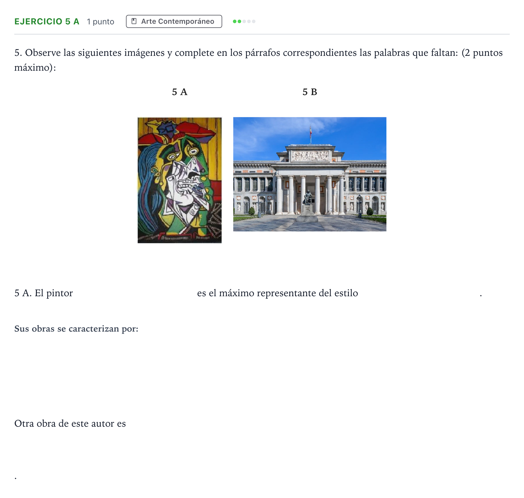 Enunciado: Ejercicio 5 A · Fundamentos Artísticos PAU Andalucía Ordinaria Suplente 1 2026