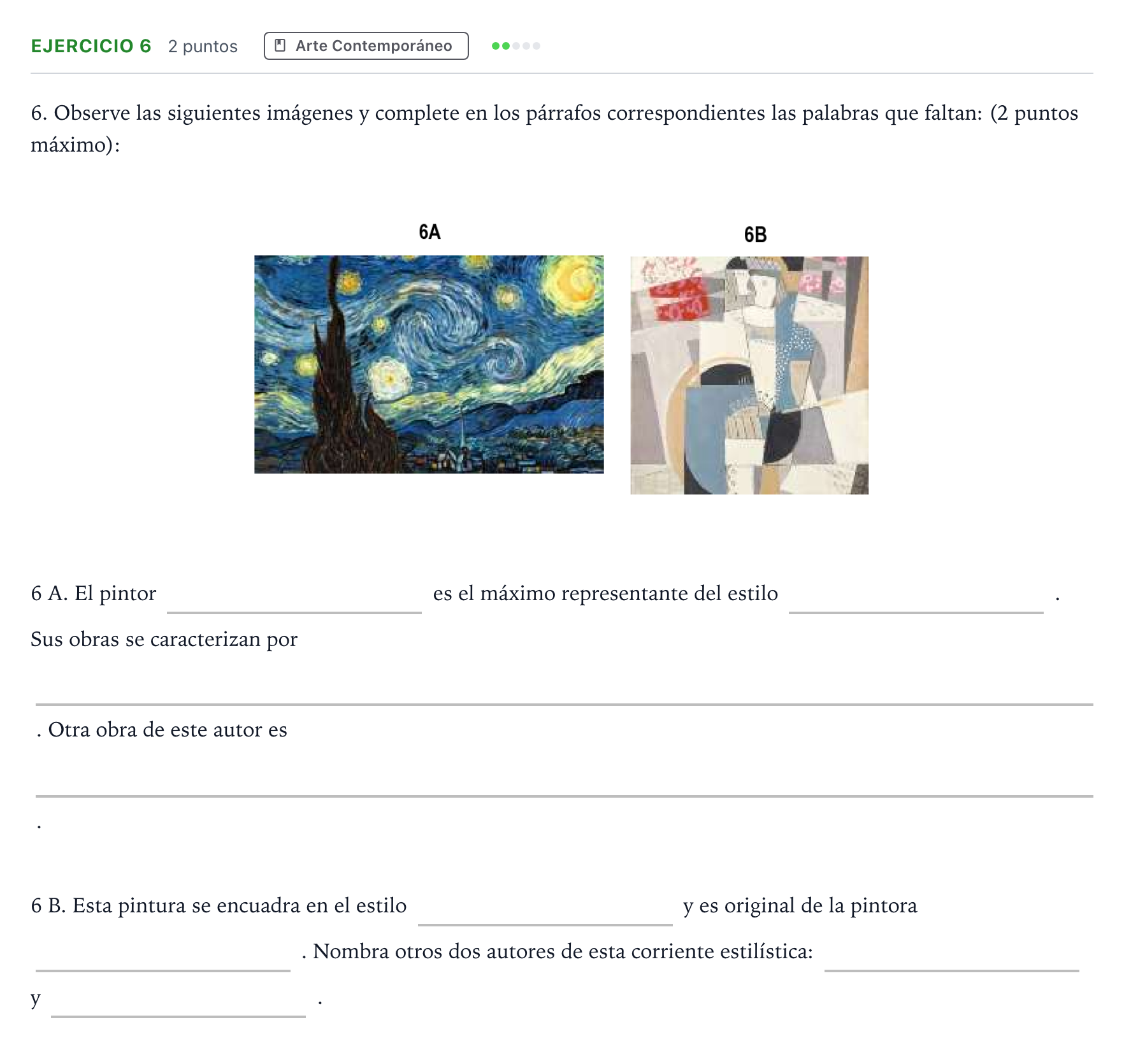 Enunciado: Problema 6 · Fundamentos Artísticos PAU Andalucía Ordinaria Titular 2026