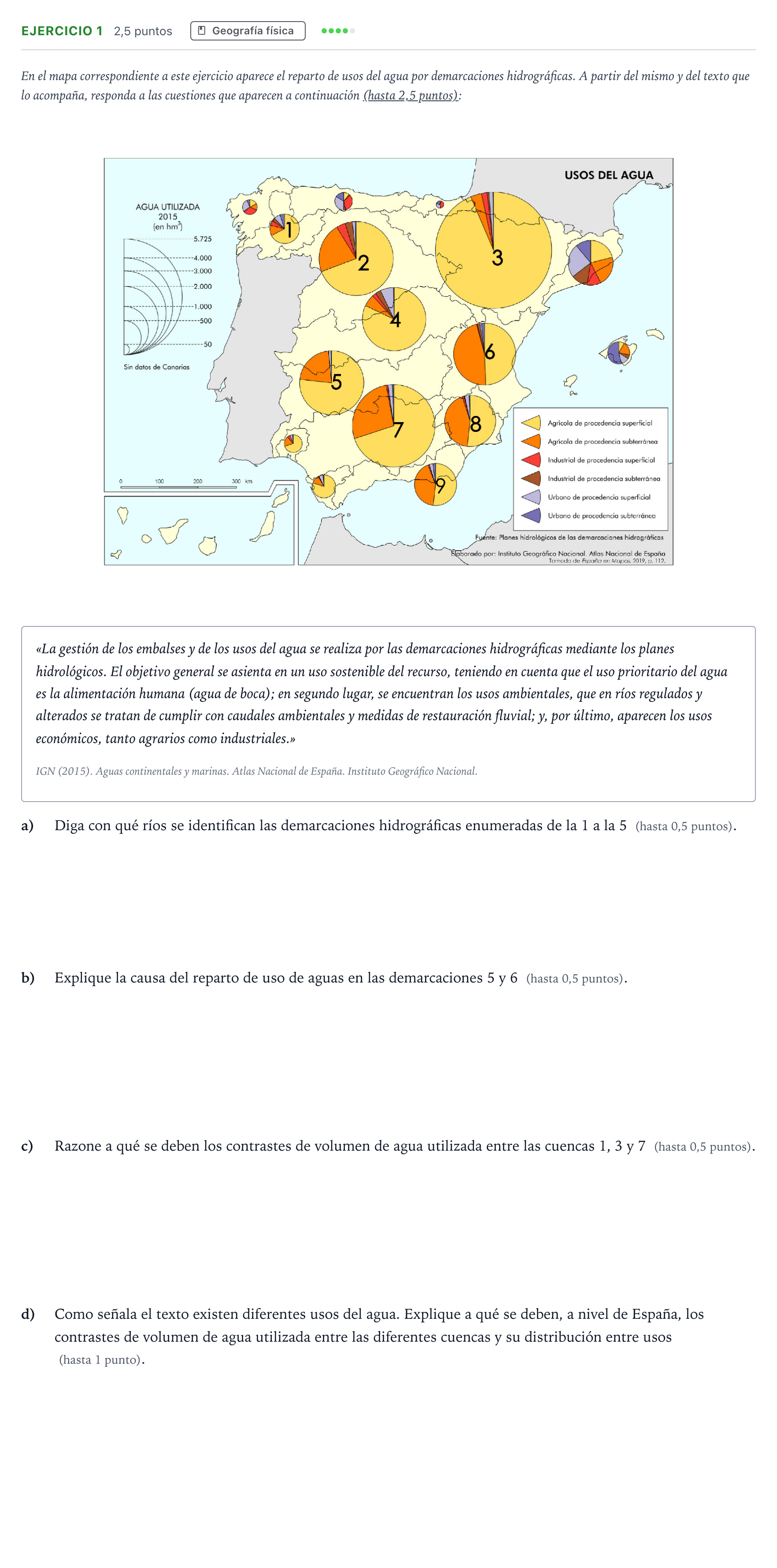 Enunciado: Ejercicio 1 · Geografía PAU Andalucía Ordinaria Suplente 1 2026