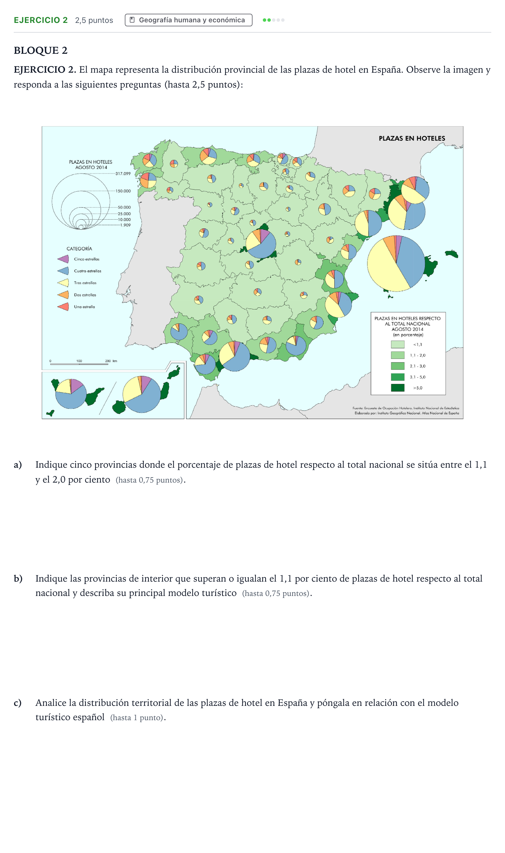 Enunciado: Ejercicio 2 · Geografía PAU Andalucía Ordinaria Suplente 2 2026