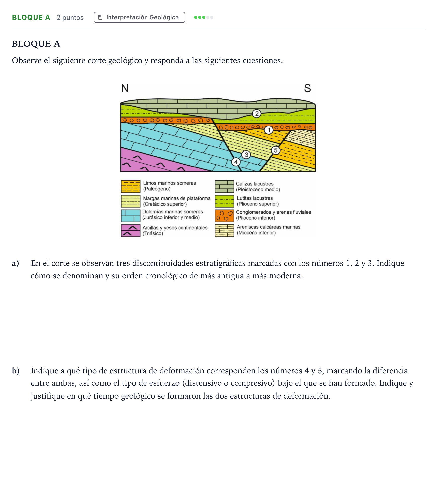 Enunciado: Bloque A · Geología PAU Andalucía Ordinaria Suplente 1 2026
