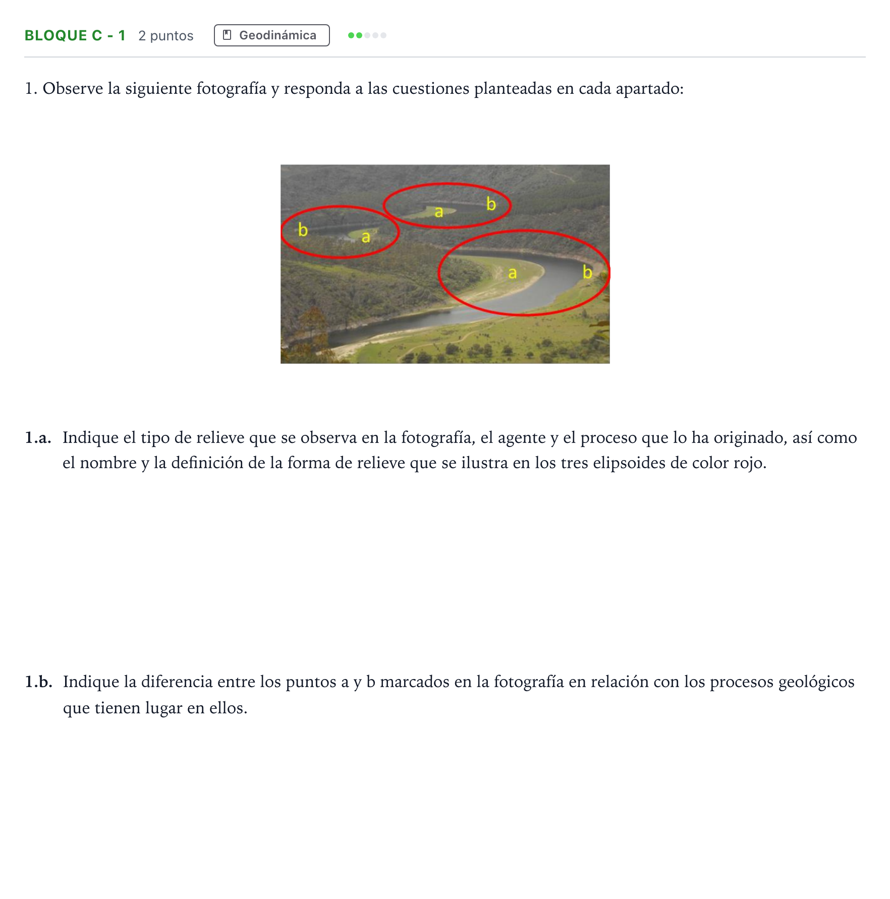 Enunciado: Bloque C - 1 · Geología PAU Andalucía Ordinaria Suplente 1 2026