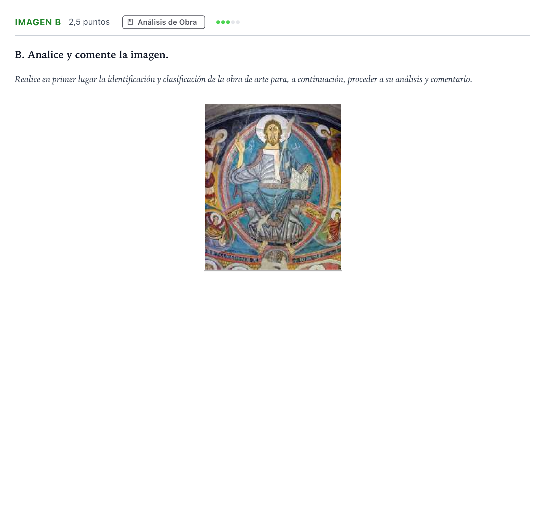 Enunciado: Ejercicio Imagen B · Historia del Arte PAU Andalucía Ordinaria Suplente 2 2026