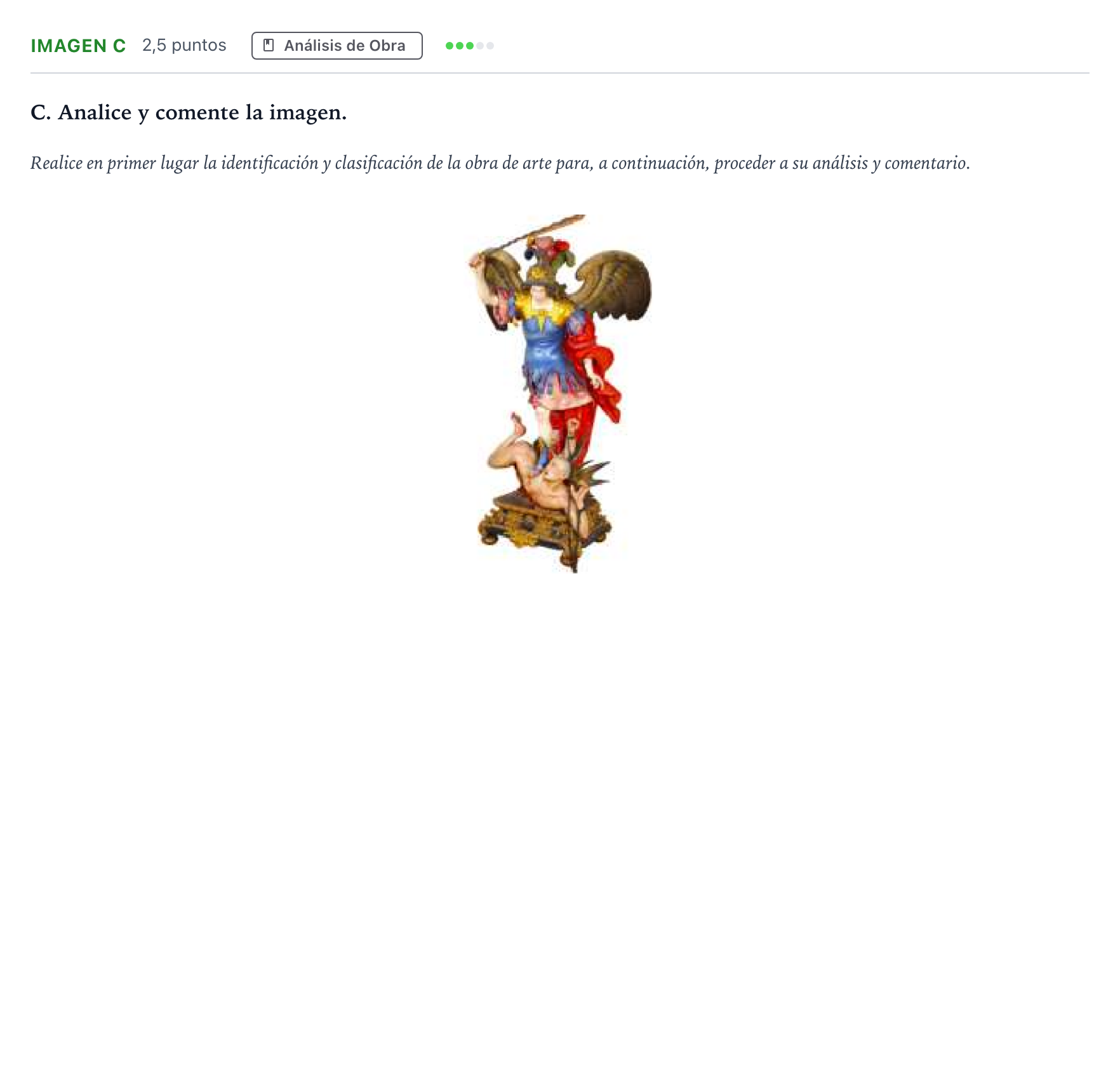 Enunciado: Ejercicio Imagen C · Historia del Arte PAU Andalucía Ordinaria Suplente 2 2026