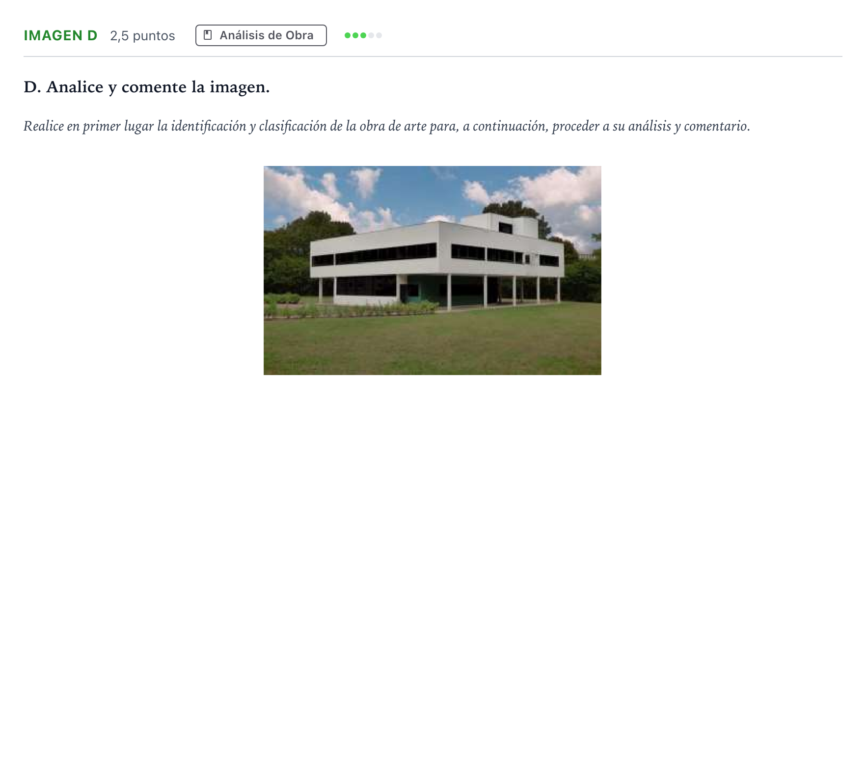 Enunciado: Ejercicio Imagen D · Historia del Arte PAU Andalucía Ordinaria Suplente 2 2026