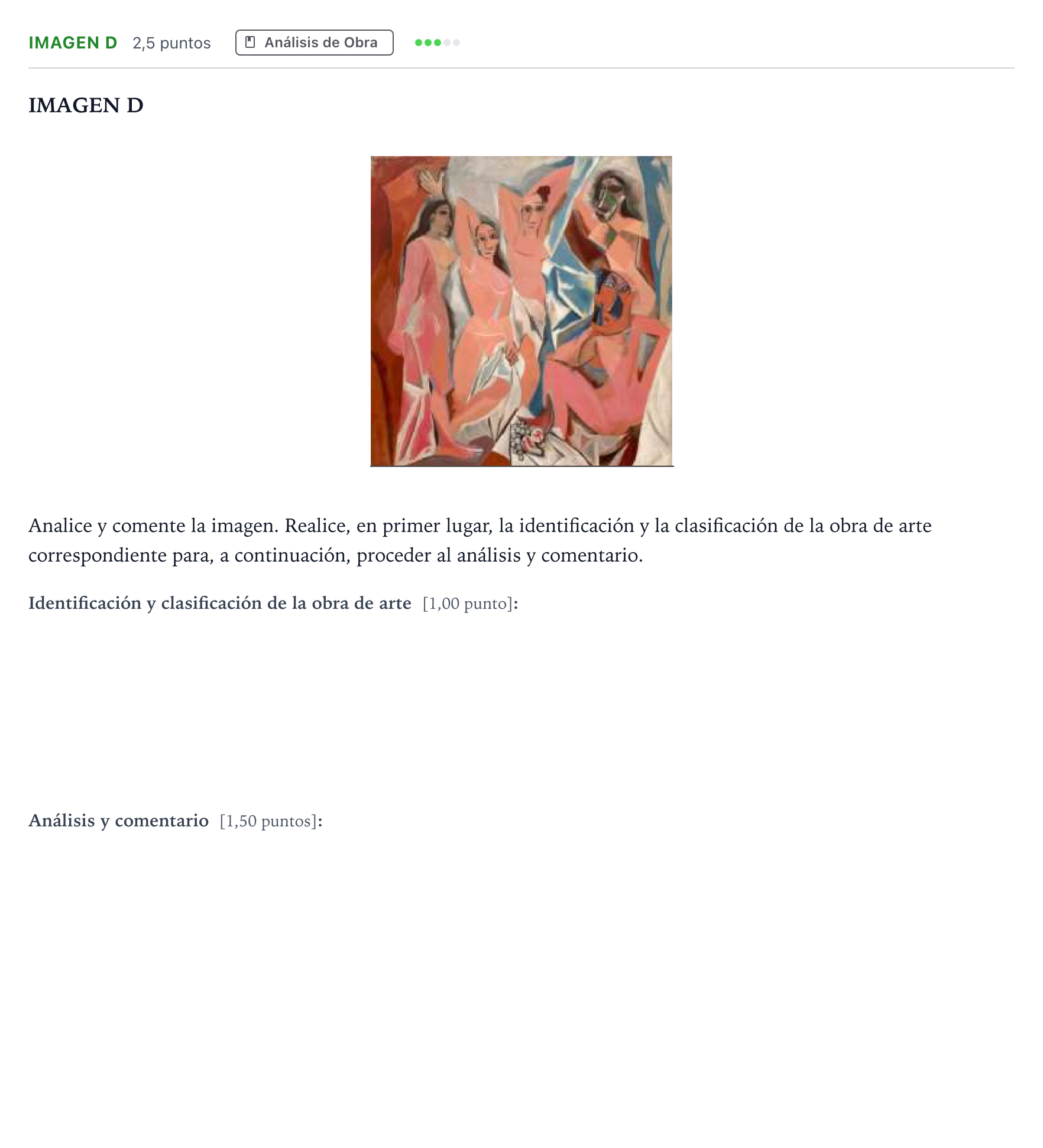 Enunciado: Ejercicio IMAGEN D · Historia del Arte PAU Andalucía Ordinaria Titular 2026