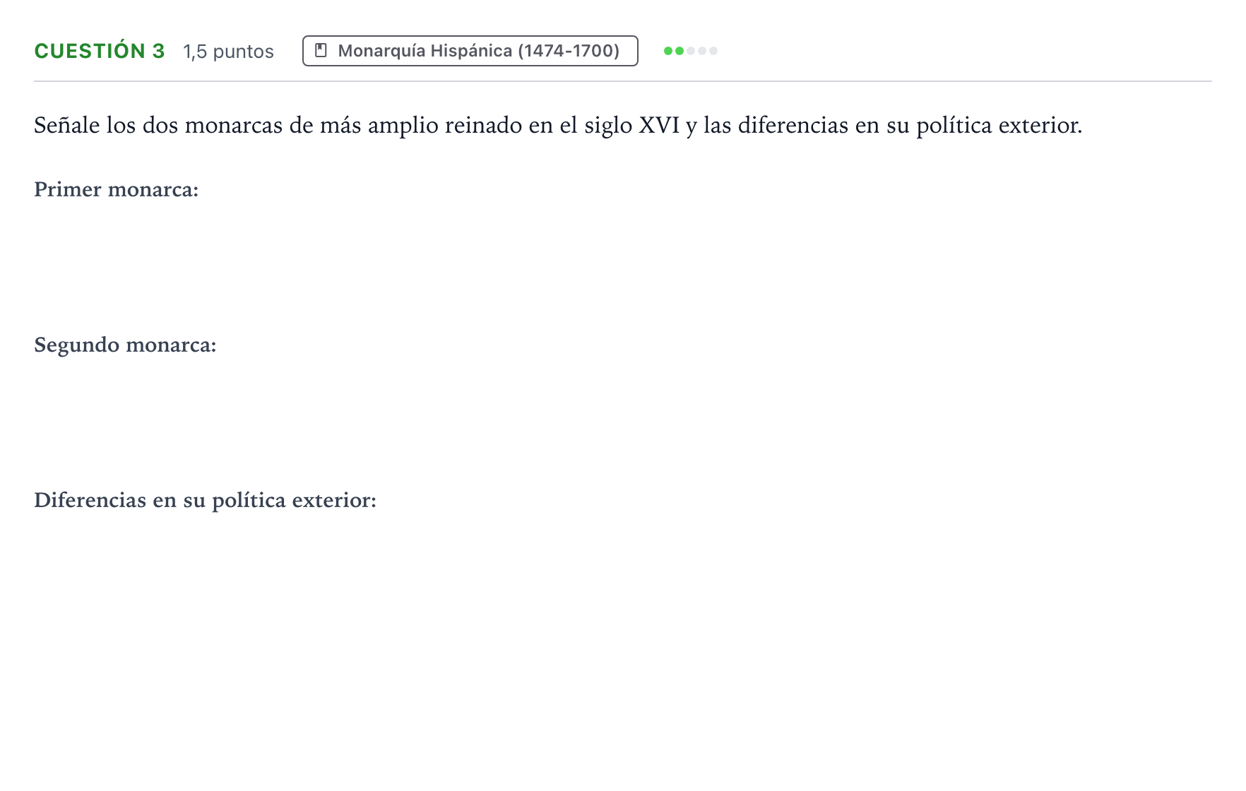 Enunciado: Cuestión 3 · Historia de España PAU Andalucía Ordinaria Suplente 2 2026