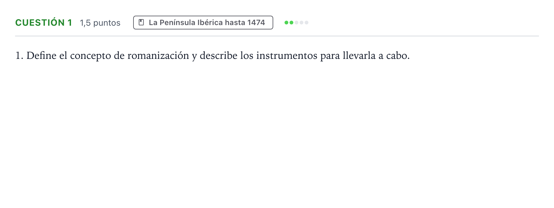 Enunciado: Cuestión 1 · Historia de España PAU Andalucía Ordinaria Titular 2026