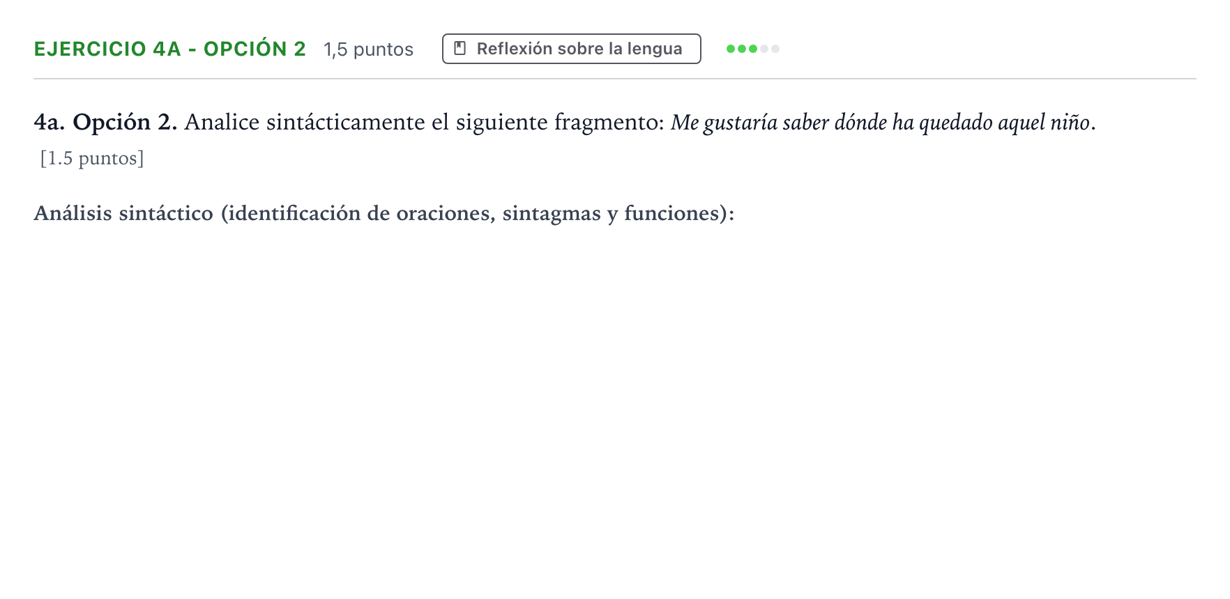 Enunciado: Ejercicio 4a - Opción 2 · Lengua Castellana y Literatura II PAU Andalucía Ordinaria Titular 2026