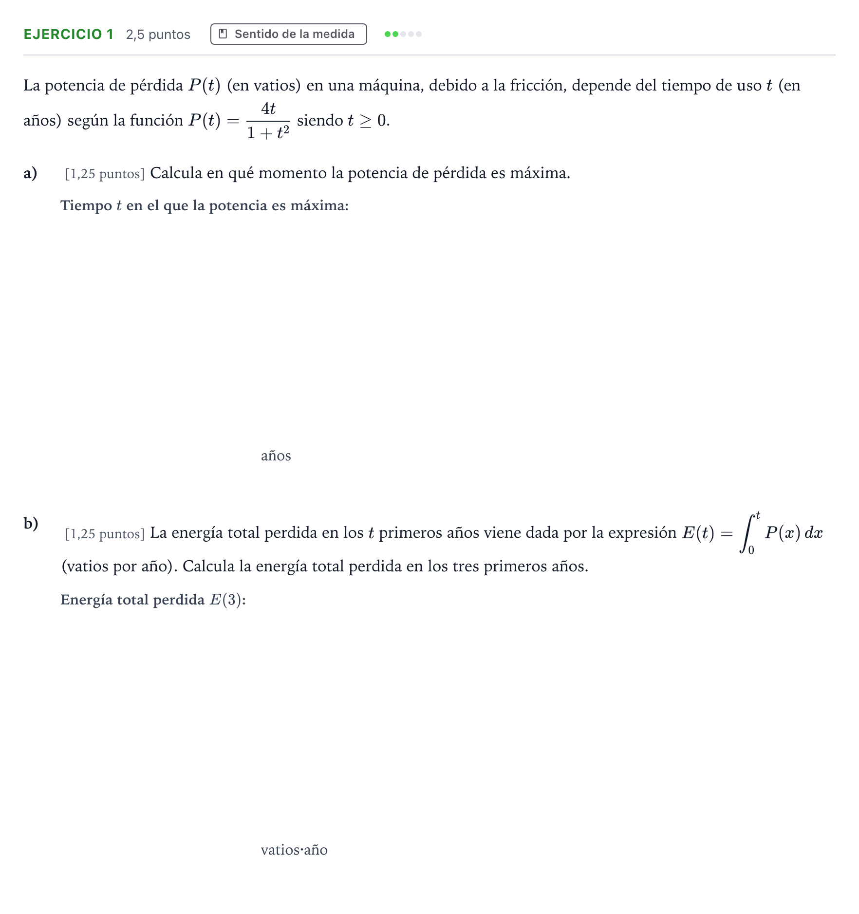 Enunciado: Ejercicio 1 · Matemáticas II PAU Andalucía Ordinaria Suplente 2 2026