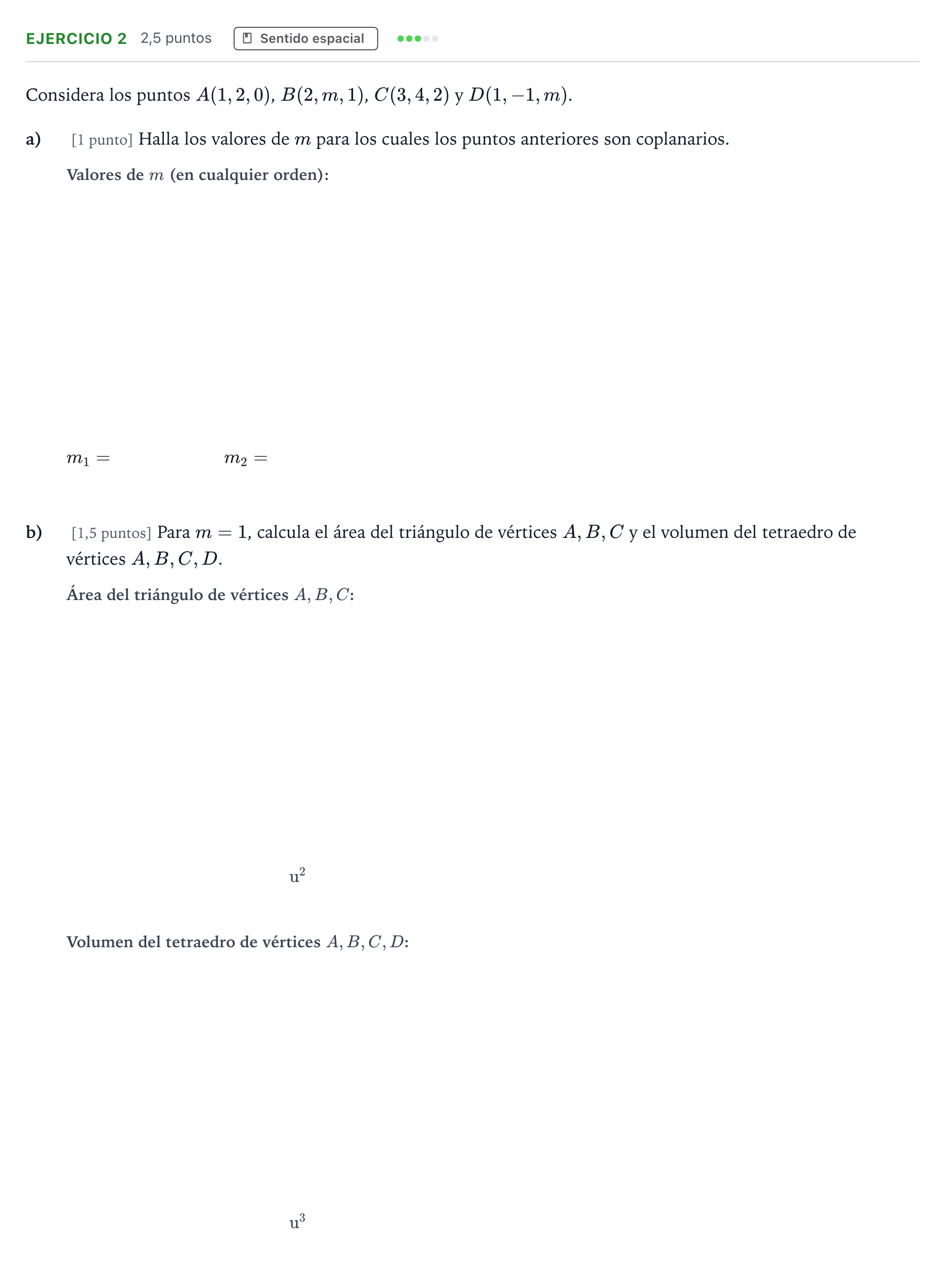 Enunciado: Ejercicio 2 · Matemáticas II PAU Andalucía Ordinaria Titular 2026