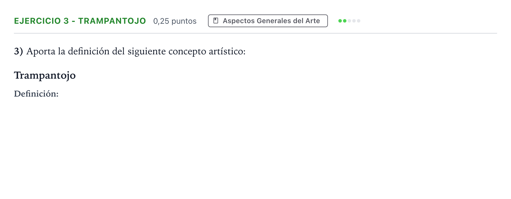 Enunciado: Ejercicio 3 - Trampantojo · Movimientos Culturales y Artísticos PAU Andalucía Ordinaria Suplente 1 2026