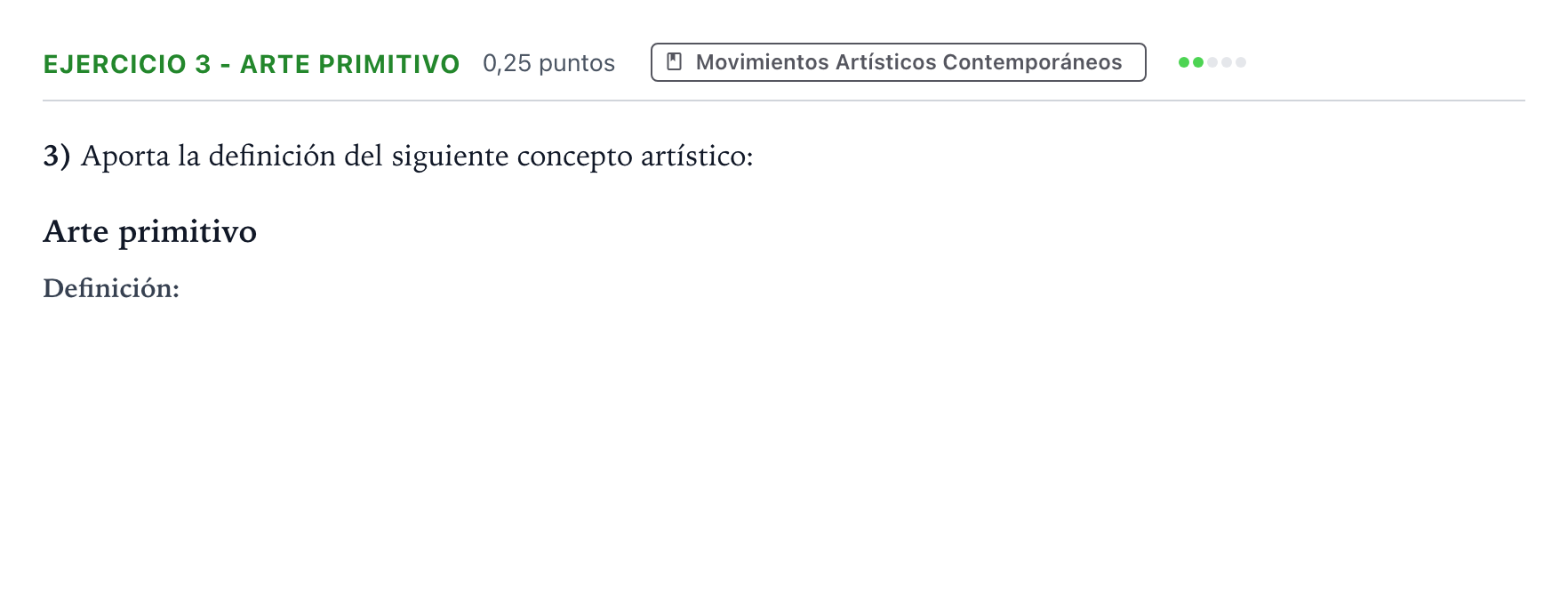 Enunciado: Ejercicio 3 - Arte primitivo · Movimientos Culturales y Artísticos PAU Andalucía Ordinaria Suplente 1 2026