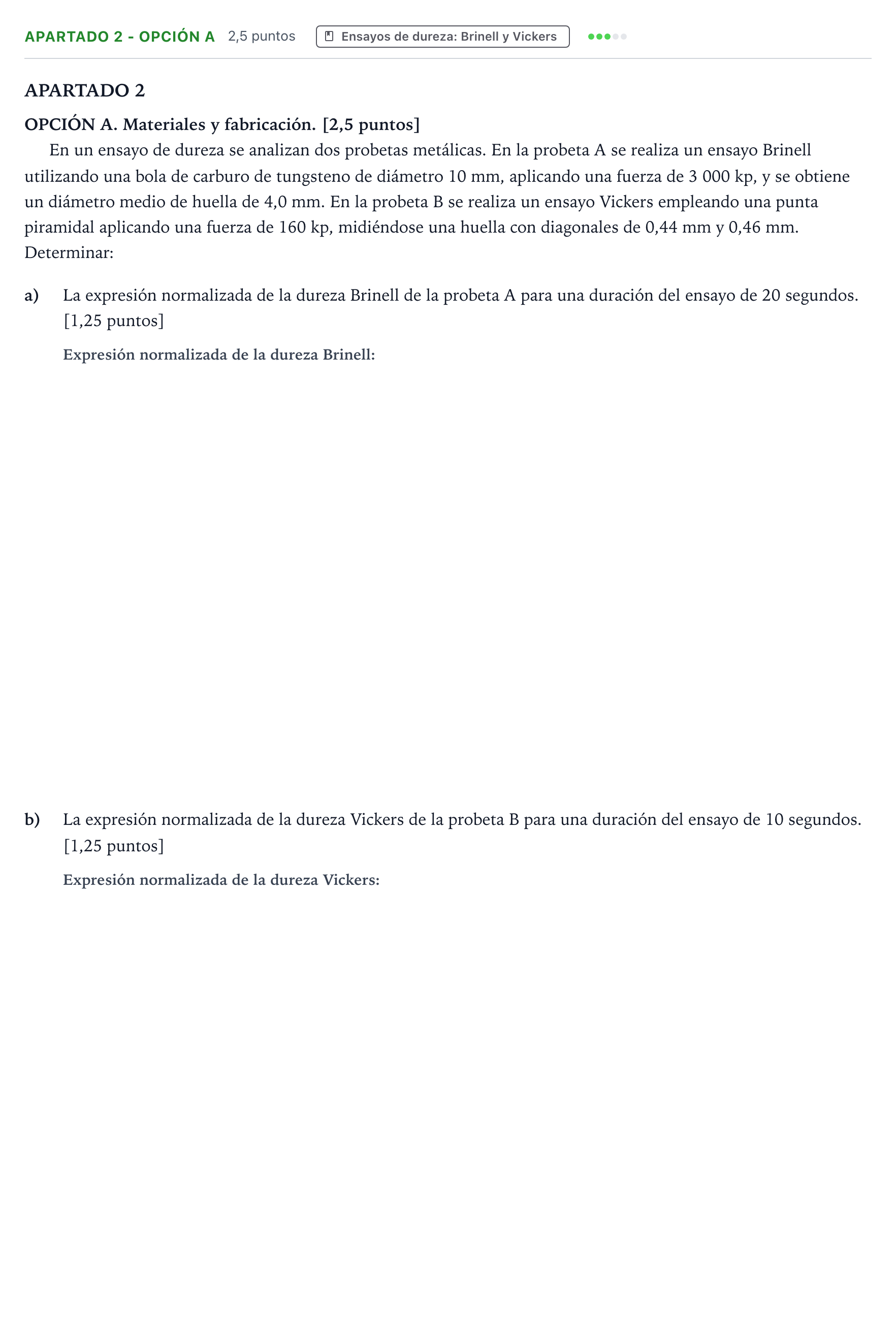 Enunciado: Apartado 2 - Opción A · Tecnología e Ingeniería II PAU Andalucía Ordinaria Suplente 1 2026