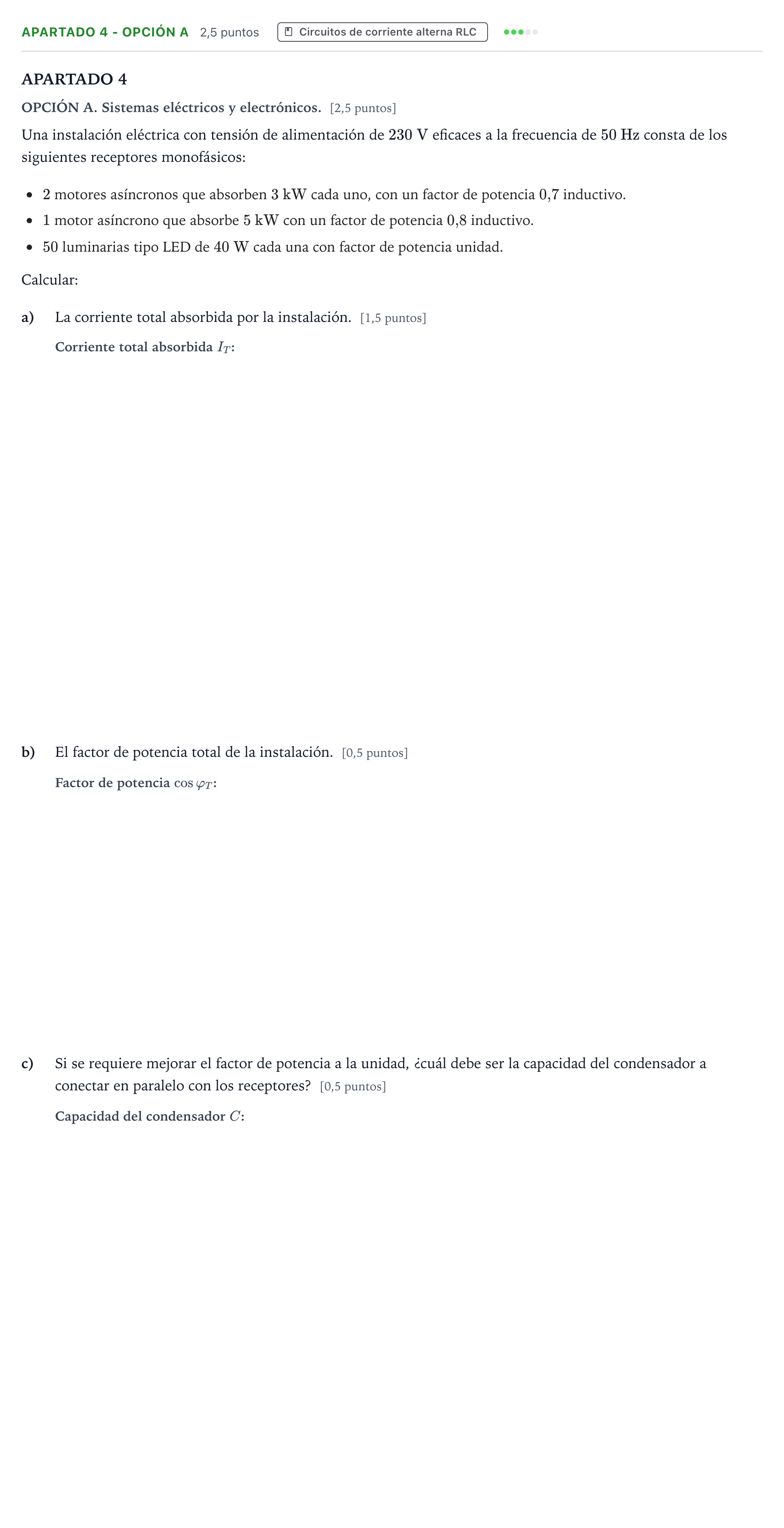 Enunciado: Apartado 4 - Opción A · Tecnología e Ingeniería II PAU Andalucía Ordinaria Suplente 1 2026