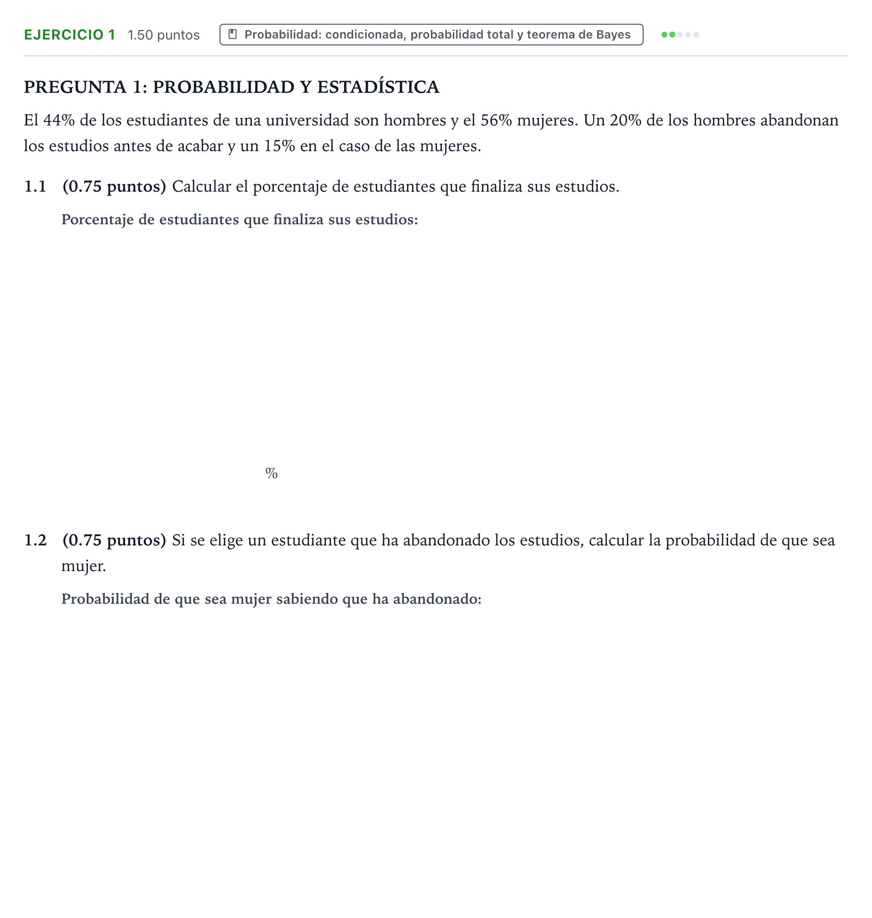 Enunciado: Ejercicio 1 - Probabilidad · Matemáticas II PAU Valencia Extraordinaria solapamiento 2026