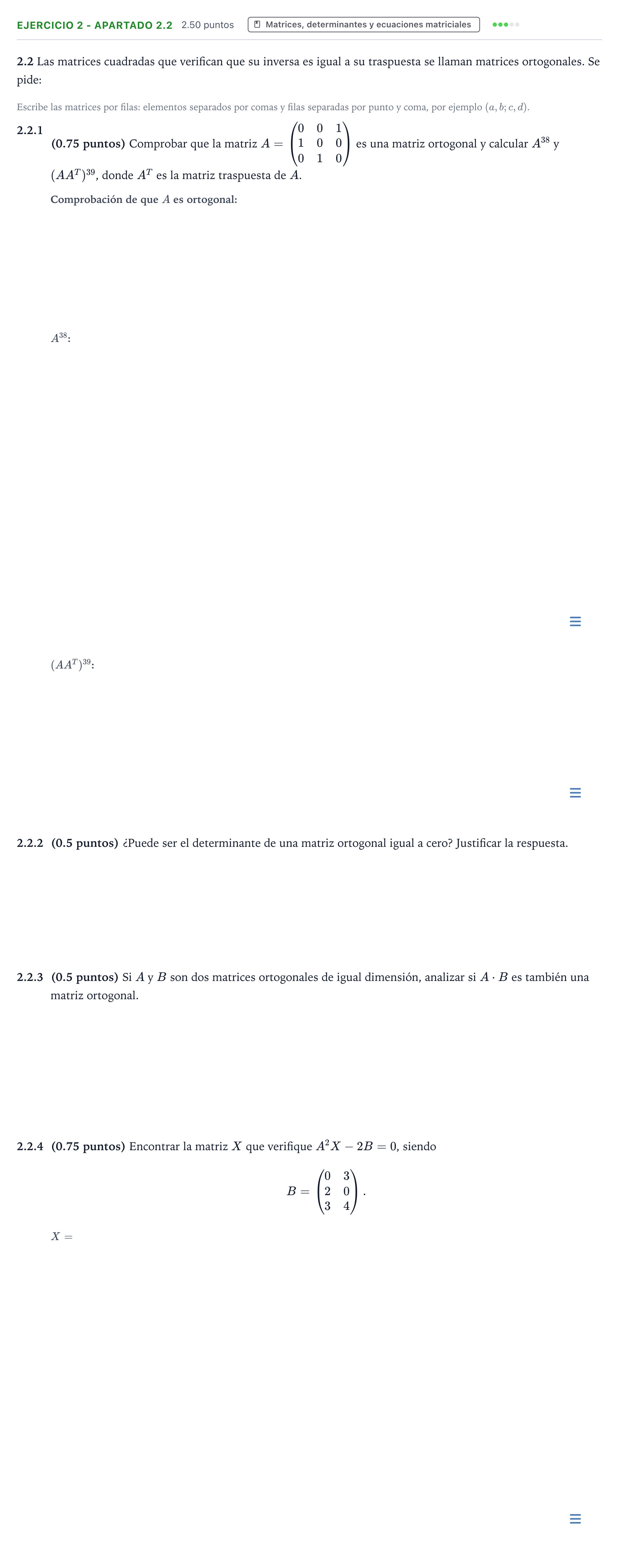 Enunciado: Ejercicio 2 - Apartado 2.2 · Matemáticas II PAU Valencia Extraordinaria solapamiento 2026