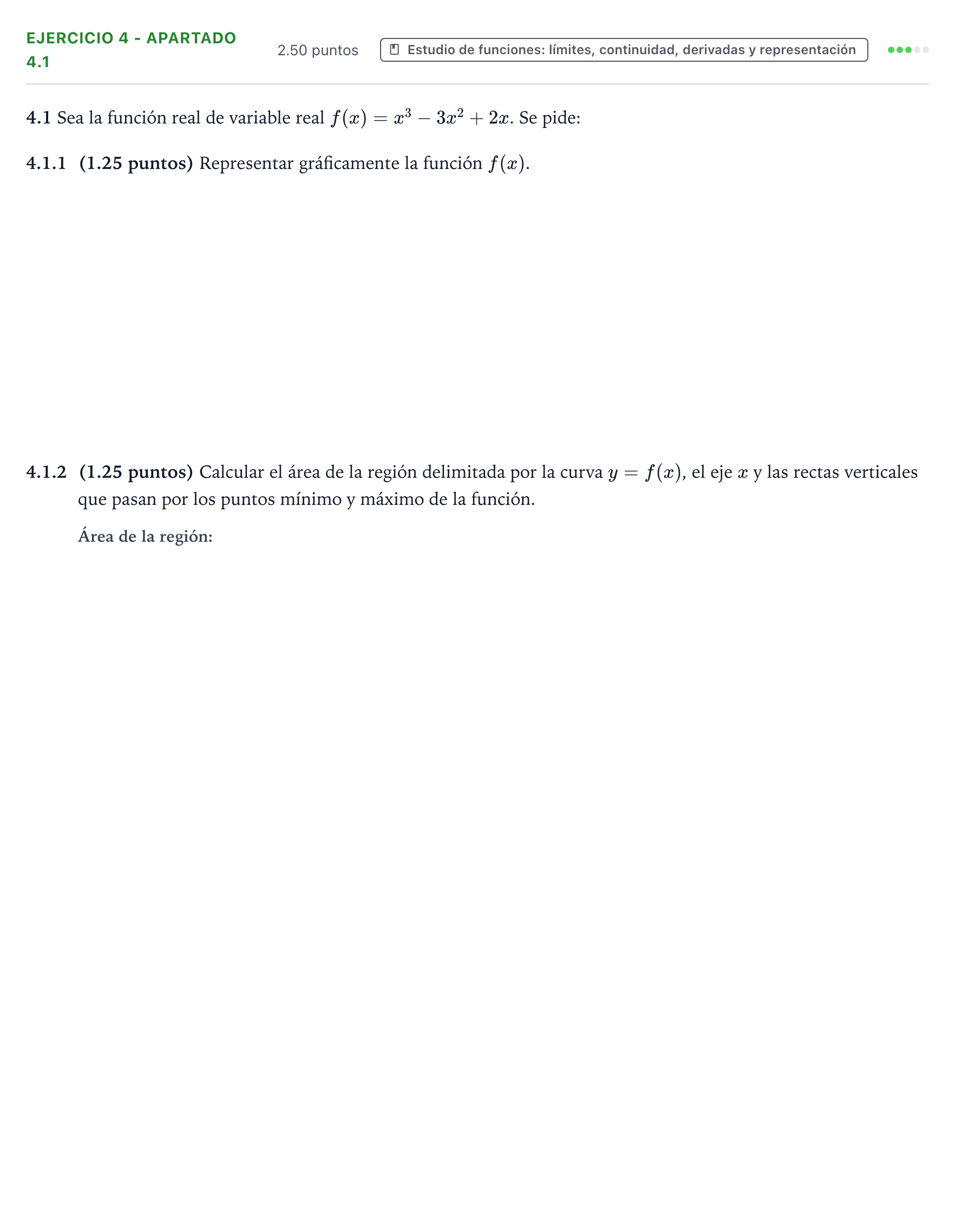 Enunciado: Ejercicio 4 - Apartado 4.1 · Matemáticas II PAU Valencia Extraordinaria solapamiento 2026