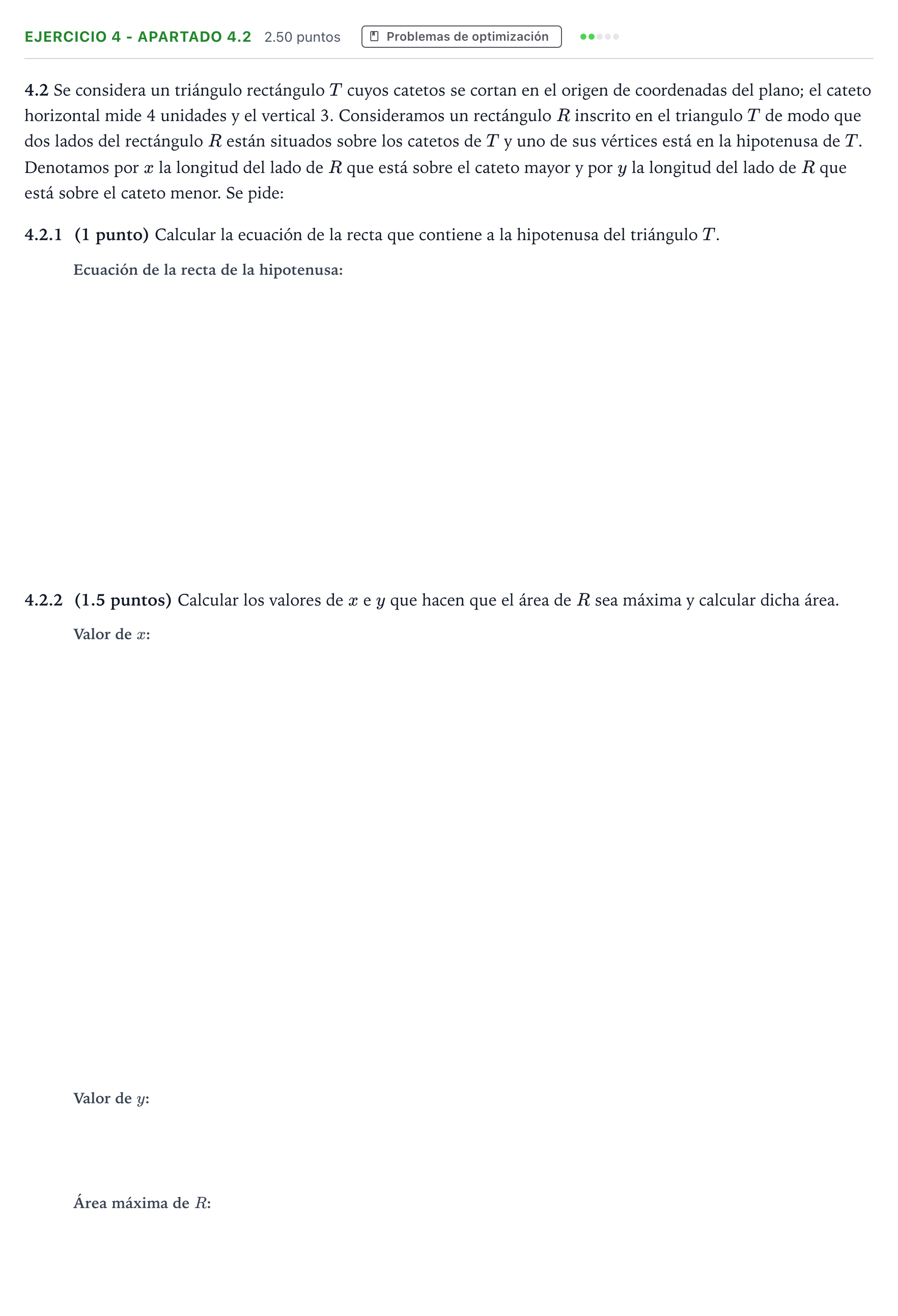 Enunciado: Ejercicio 4 - Apartado 4.2 · Matemáticas II PAU Valencia Extraordinaria solapamiento 2026