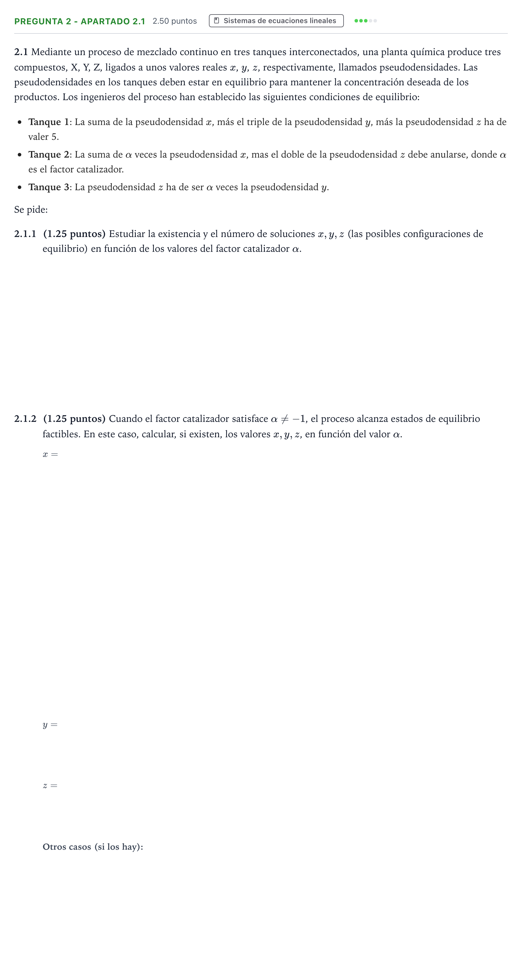Enunciado: Pregunta 2 - Apartado 2.1 · Matemáticas II PAU Valencia Extraordinaria 2026