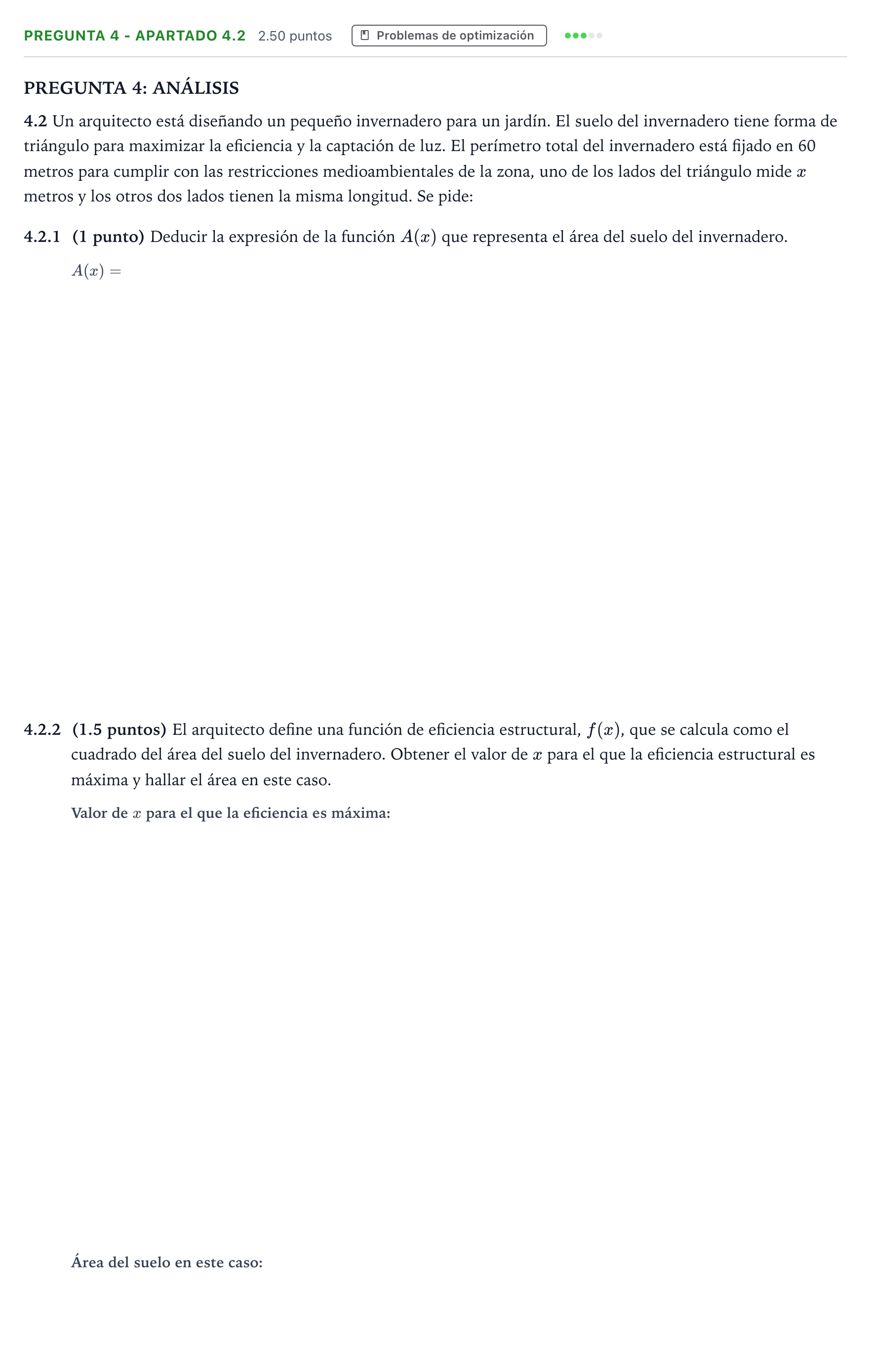 Enunciado: Pregunta 4 - Apartado 4.2 · Matemáticas II PAU Valencia Extraordinaria 2026