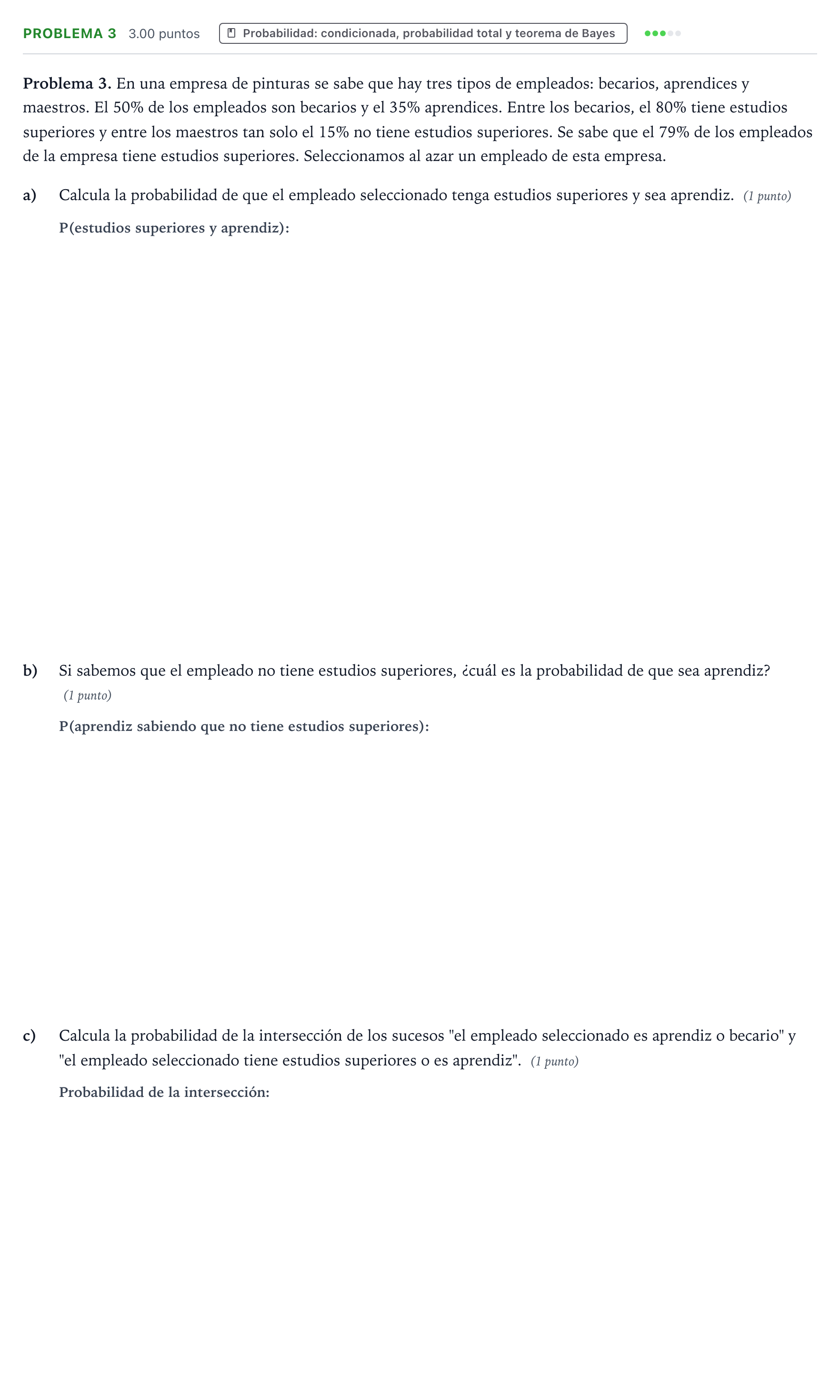Enunciado: Problema 3 · Matemáticas aplicadas a las Ciencias Sociales II PAU Valencia Ordinaria 2026